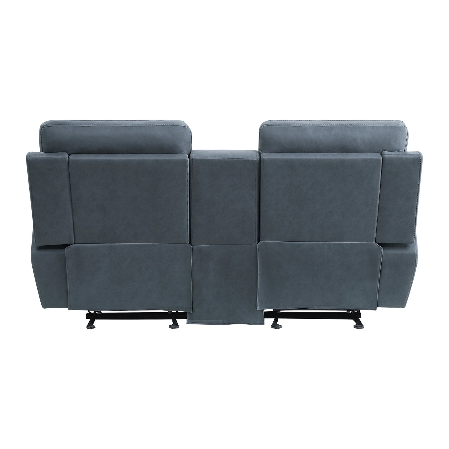 Homelegance Clifton Blue Glider Reclining Loveseat with Center Console 9301BUE-2