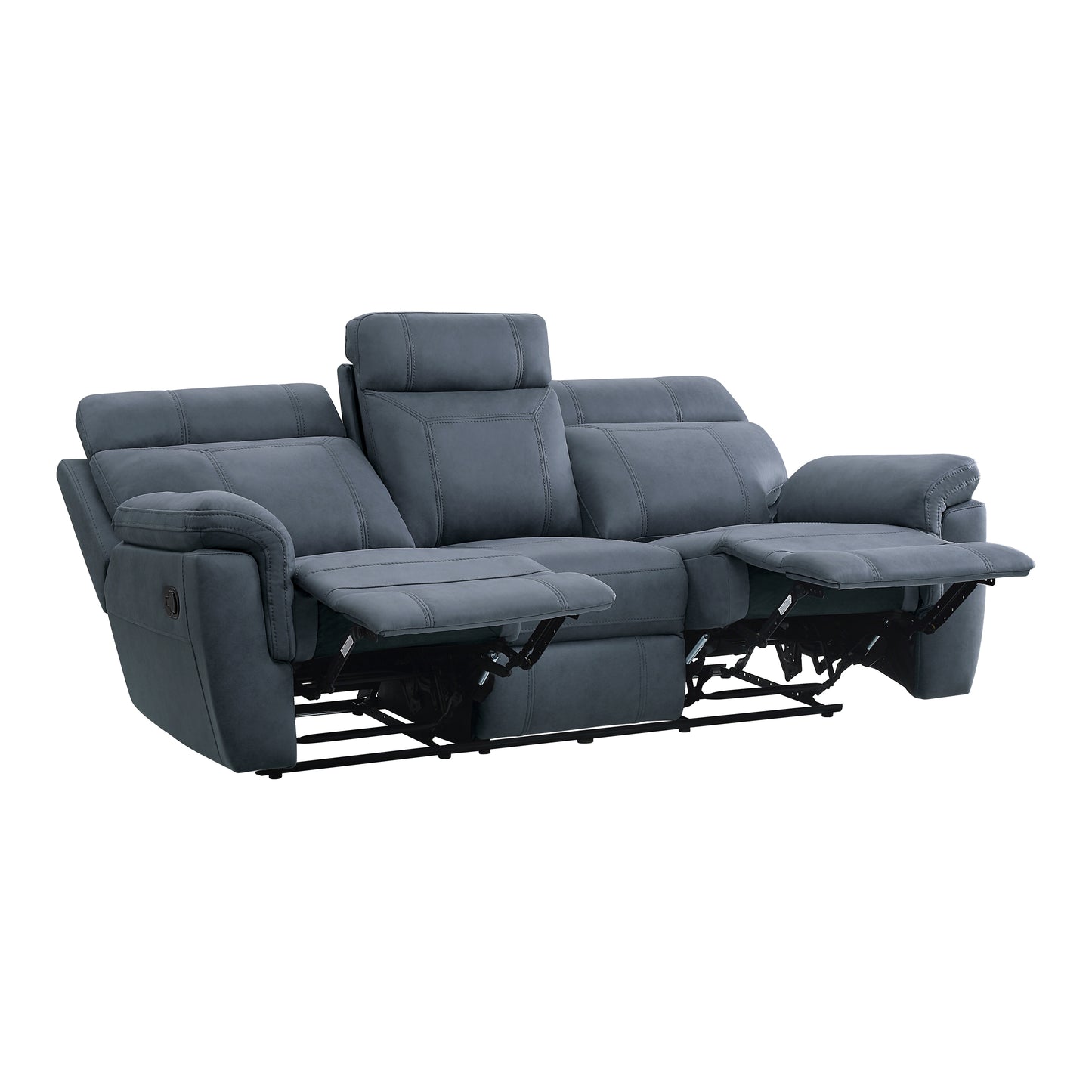 Homelegance Clifton Sectional Sofa Blue Polished Microfiber 9301BUE-3