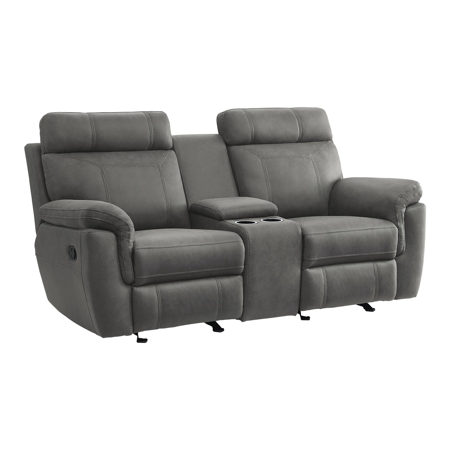 Homelegance Clifton Loveseat Glider Reclining Pewter 9301GRY-2