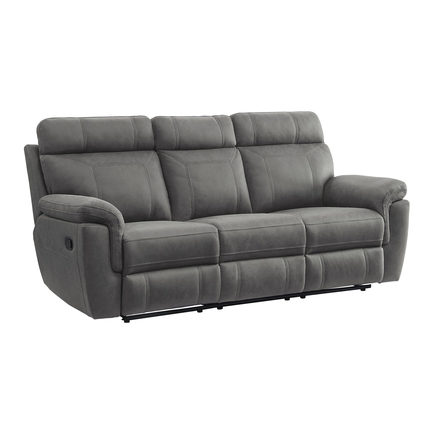 Homelegance Clifton Gray Sectional Sofa with Dual Reclining Ends 9301GRY-3