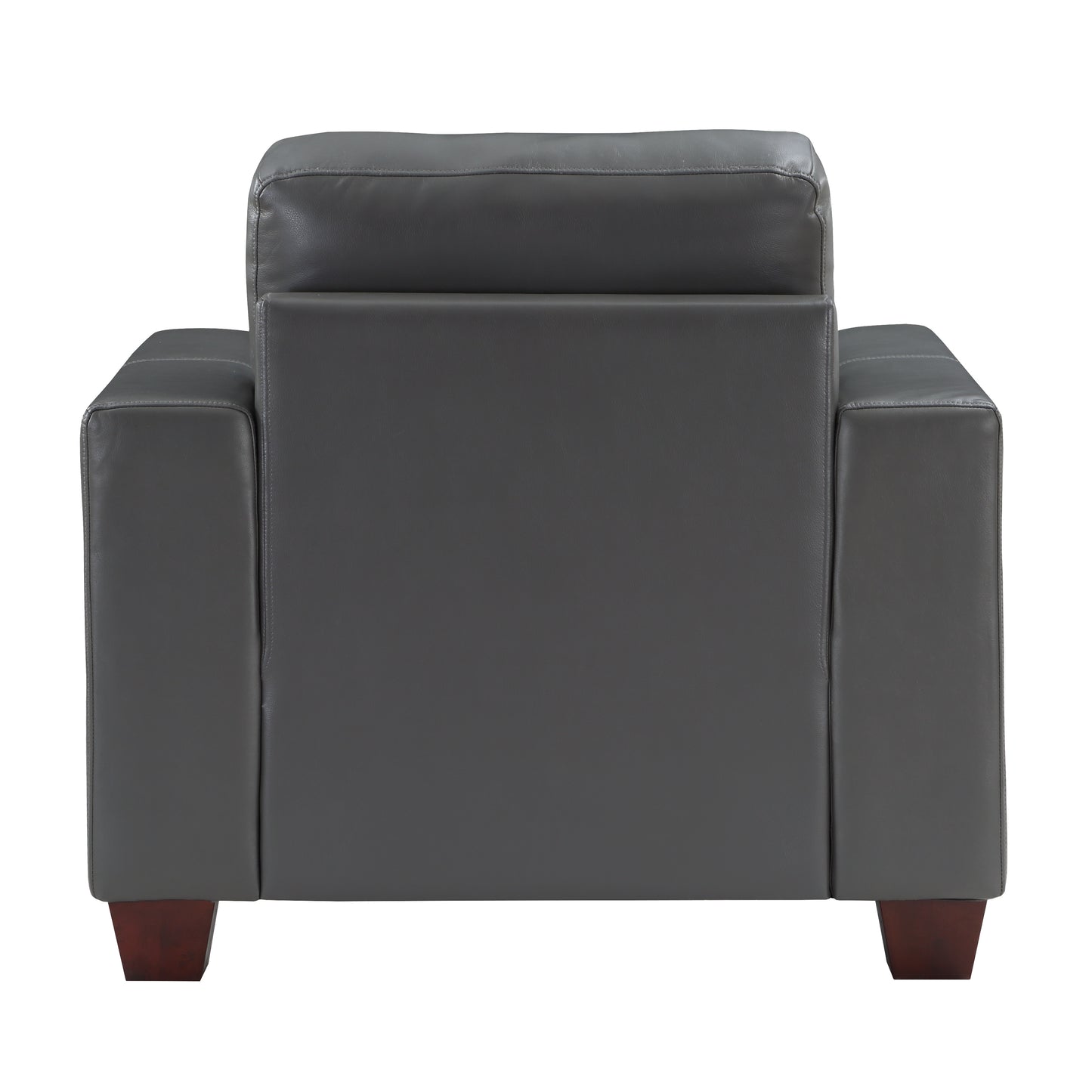 Homelegance Hinsall Accent Chair in Premium Gray Faux Leather 9309GY-1