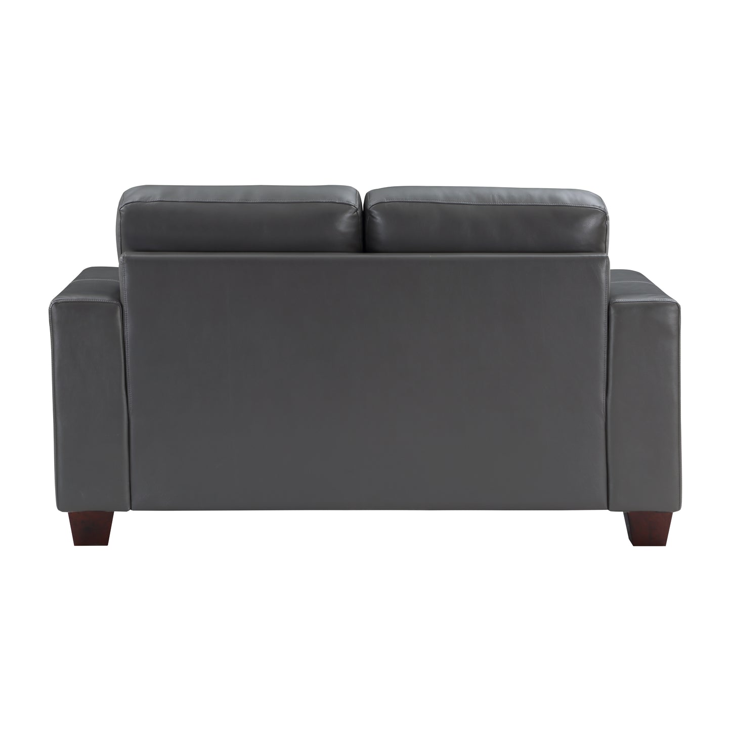 Homelegance Hinsall Loveseat in Premium Gray Faux Leather 9309GY-2