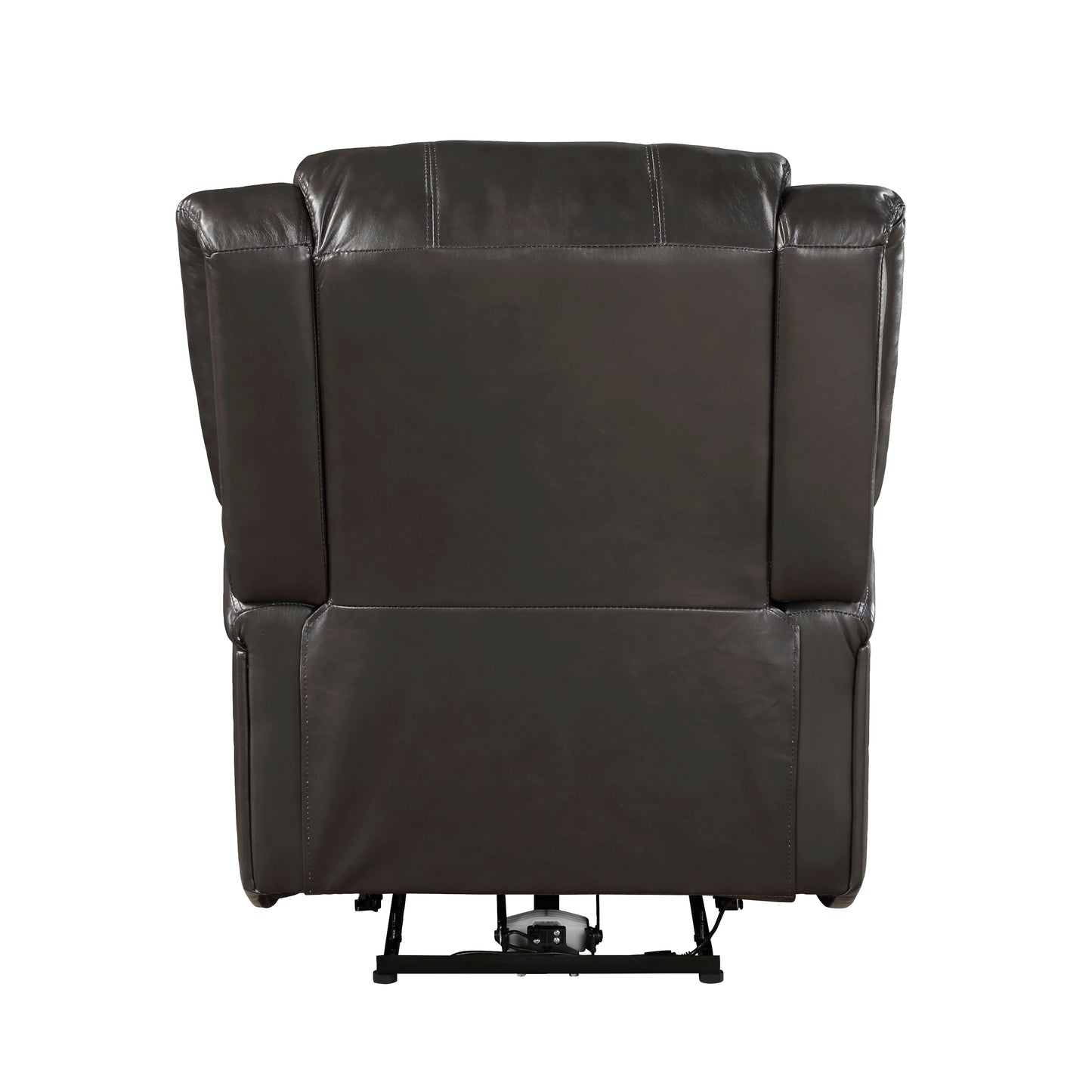 Homelegance Foxcroft Reclining Chair Power Recliner in Brown Faux Leather 9316PUBR-1PW