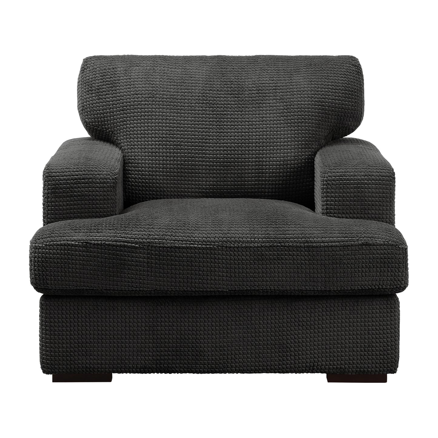 Homelegance Rivermeade Accent Chair in Gray Textured Microfiber 9318CBN-1