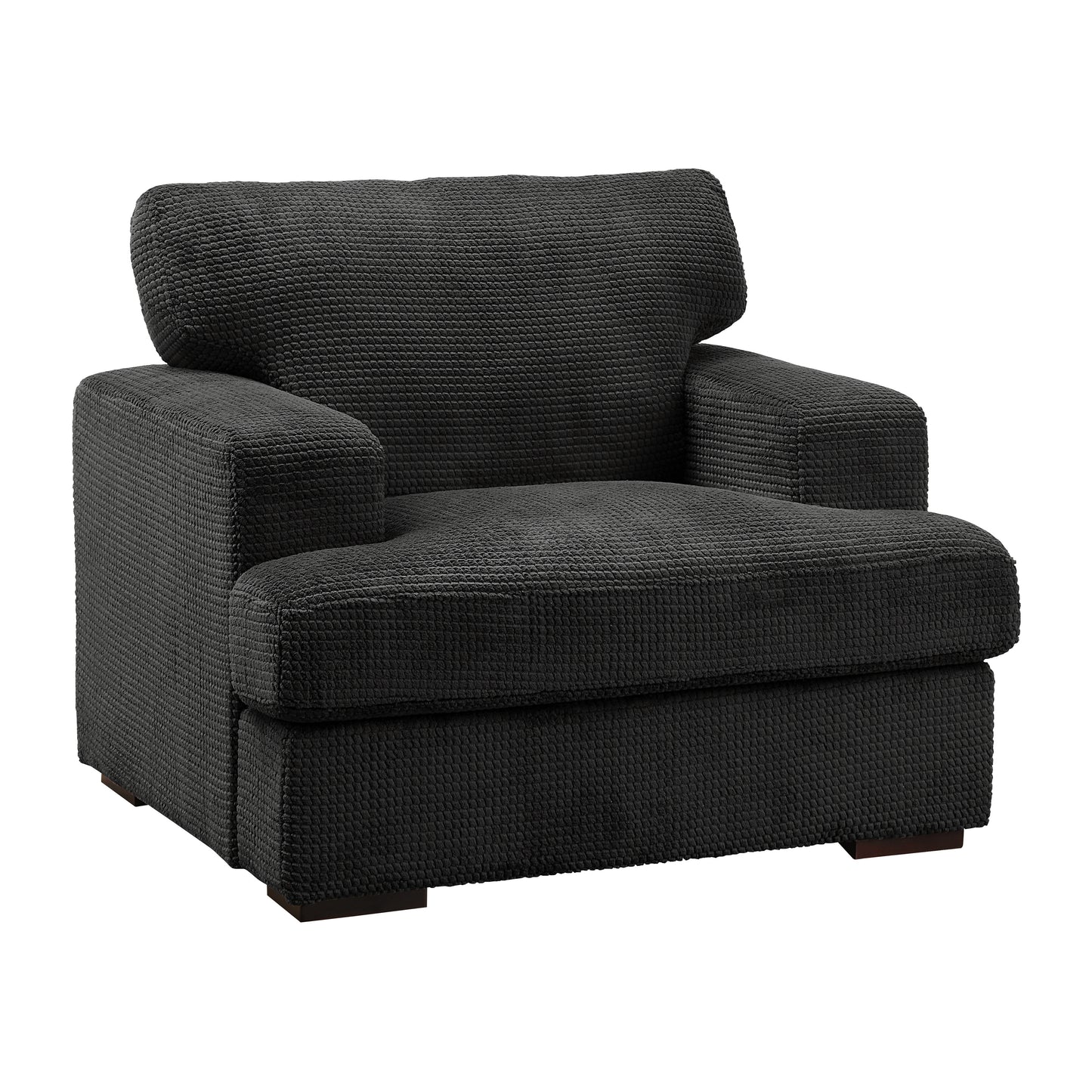 Homelegance Rivermeade Accent Chair in Gray Textured Microfiber 9318CBN-1