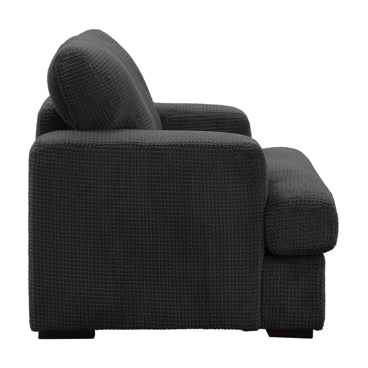 Homelegance Rivermeade Accent Chair in Gray Textured Microfiber 9318CBN-1