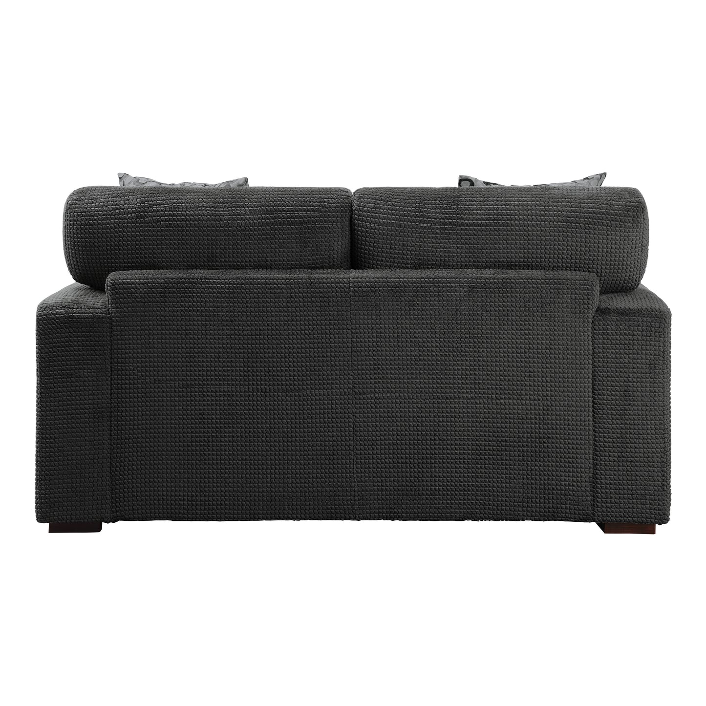 Homelegance Rivermeade Loveseat Gray Textured Microfiber 9318CBN-2