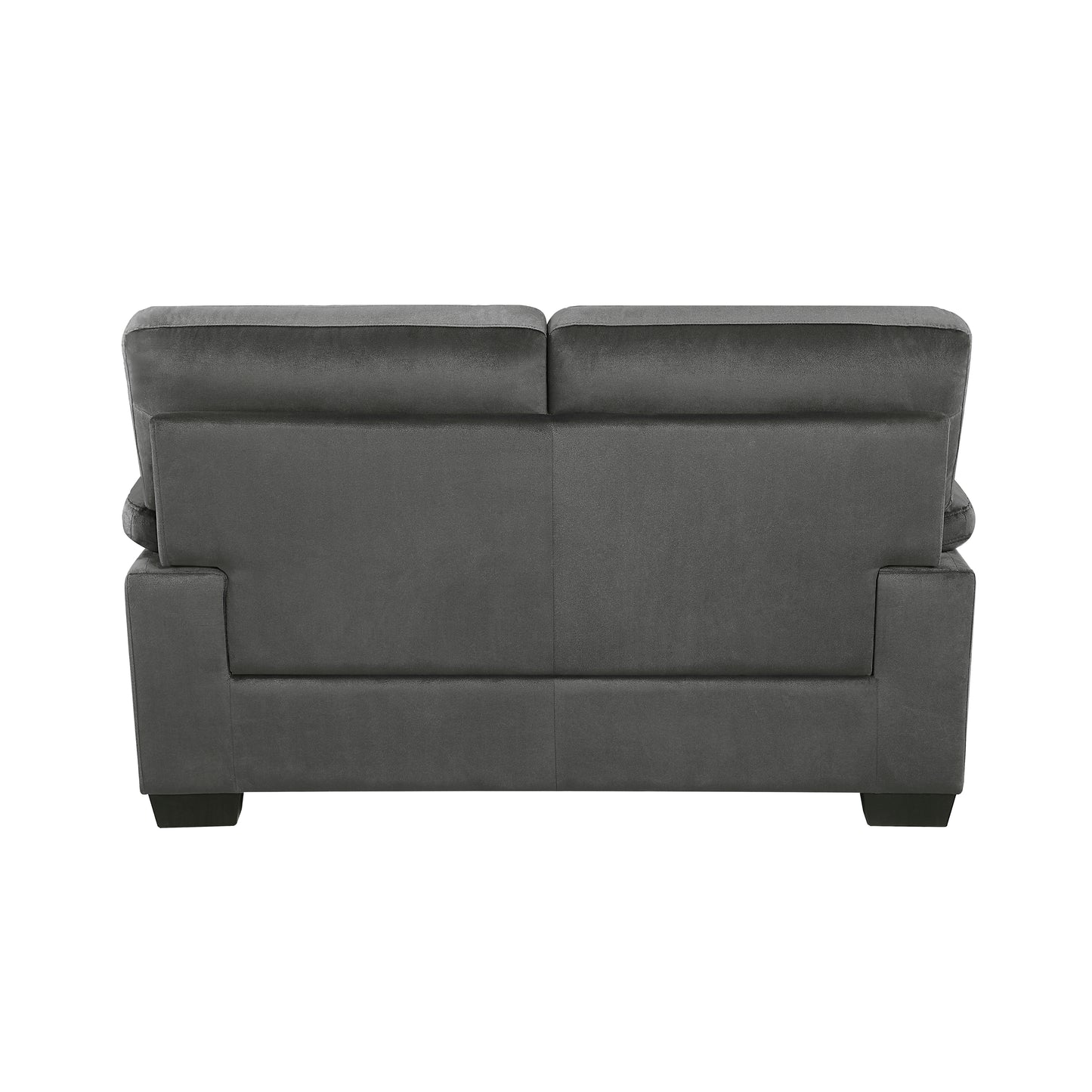 Homelegance Keighly Loveseat in Dark Gray Textured Fabric 9328DG-2