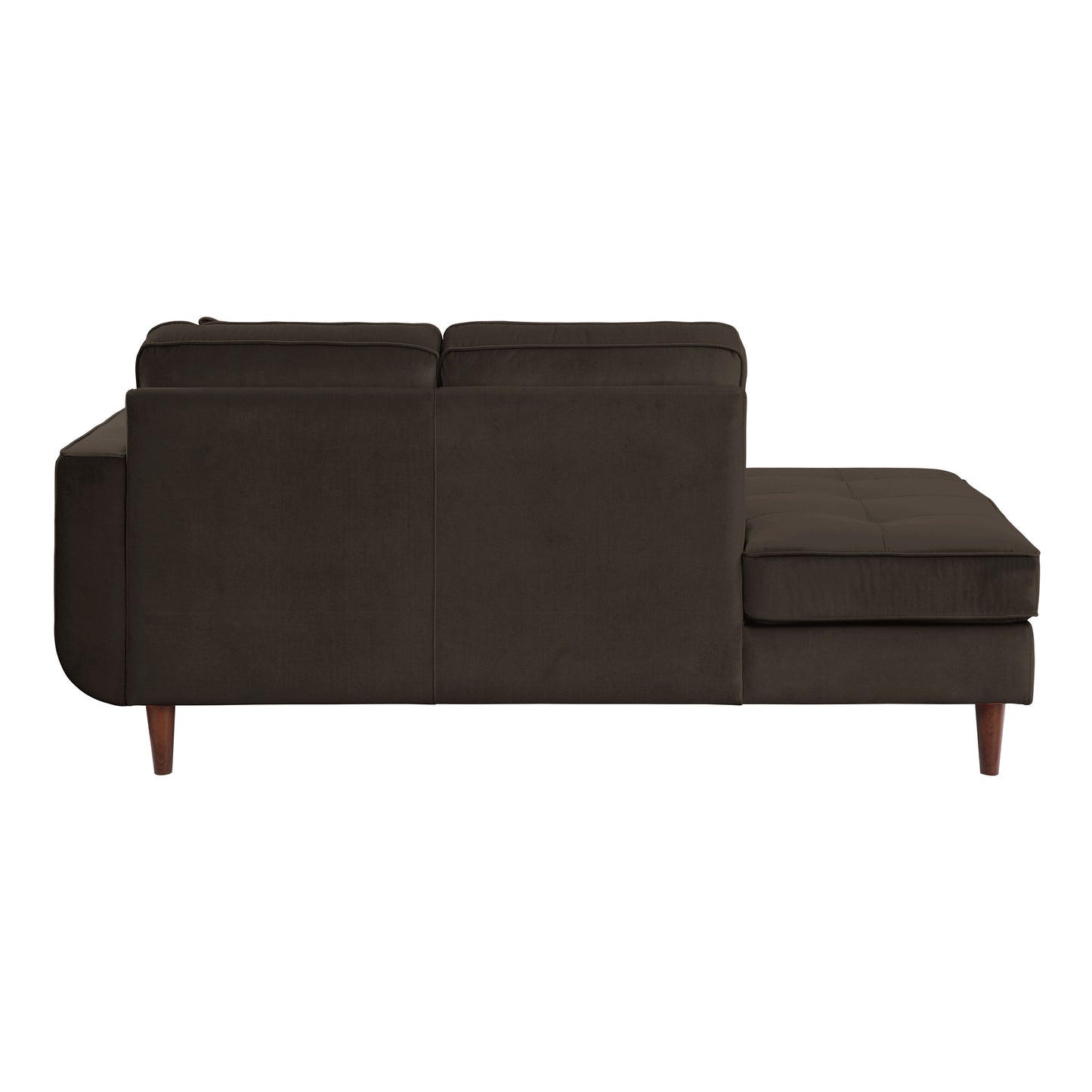 Homelegance Rand Chocolate Velvet Chaise with Matching Pillows 9329CH-5