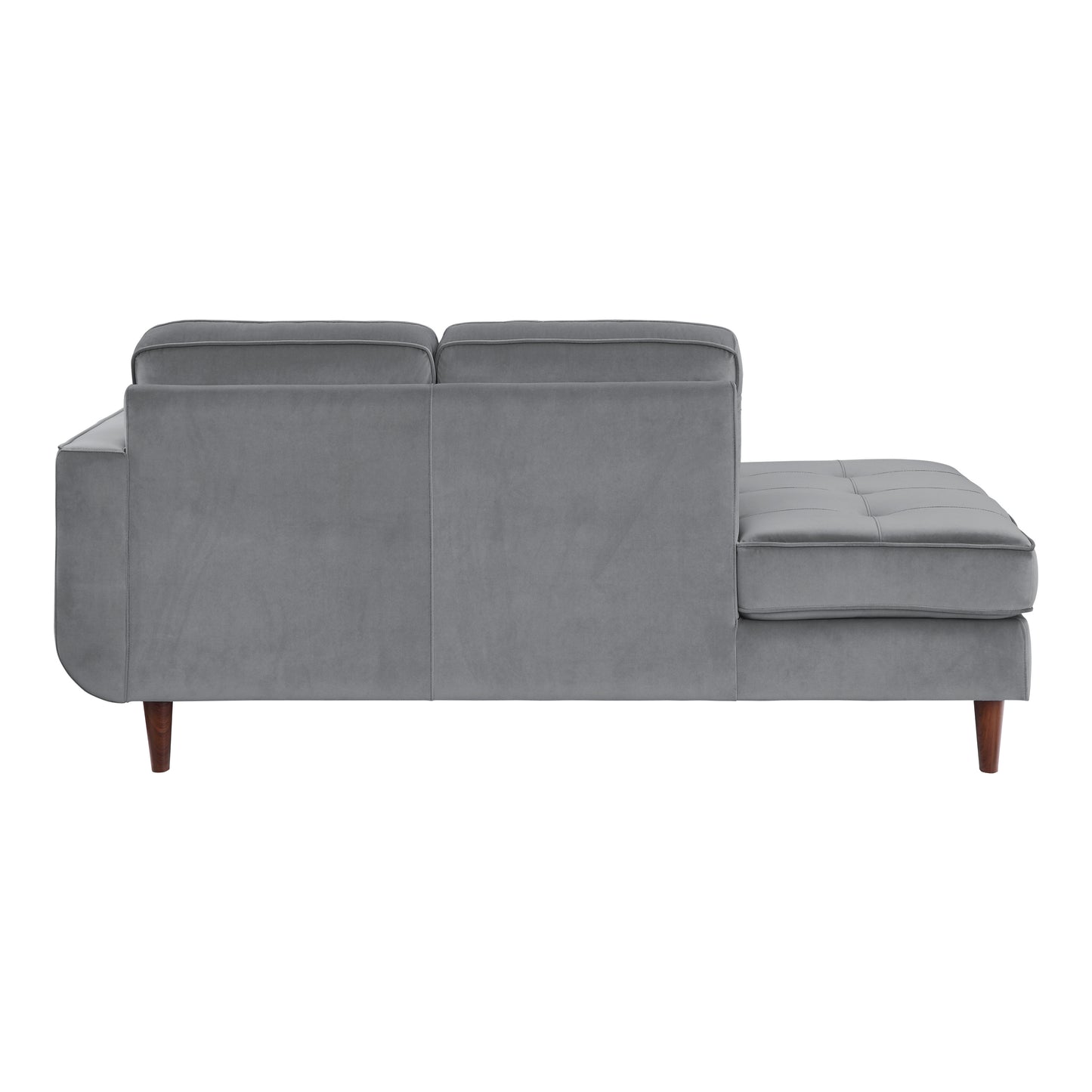 Homelegance Rand Gray Velvet Chaise with Matching Pillows 9329GY-5