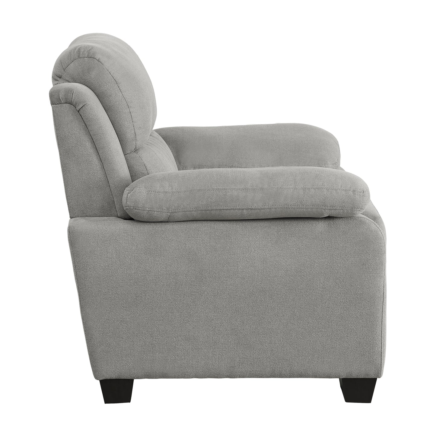 Homelegance Holleman Accent Chair in Textured Gray Fabric 9333GY-1