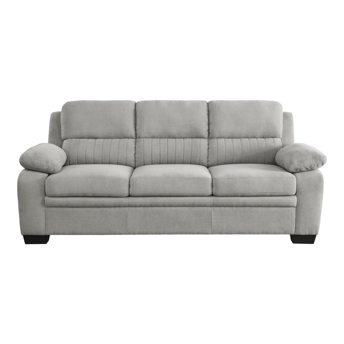Homelegance Holleman Sectional Sofa Gray Textured Fabric Plush Comfort 9333GY-3