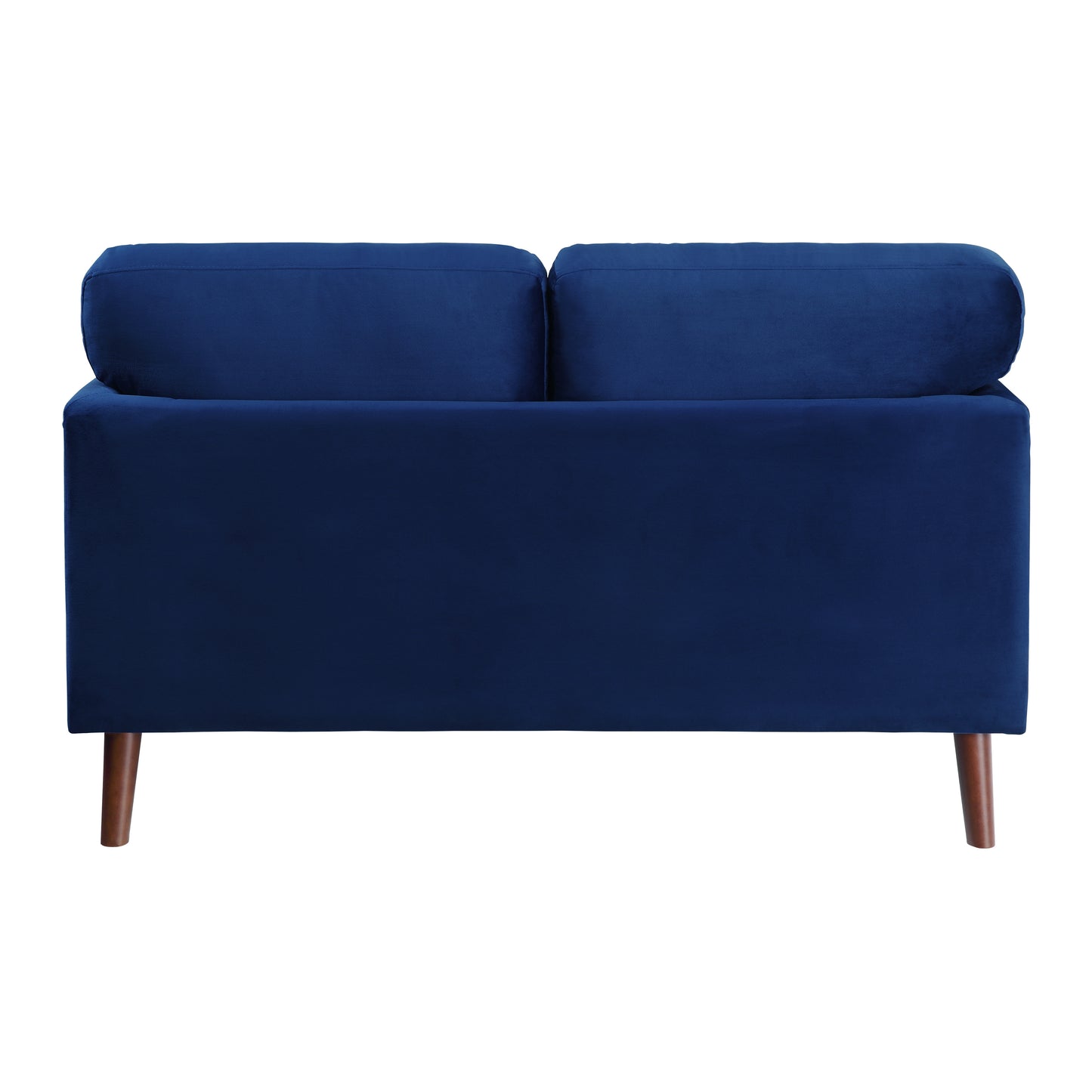 Homelegance Tolley Loveseat in Blue Velvet with Reversible Cushions 9338BU-2
