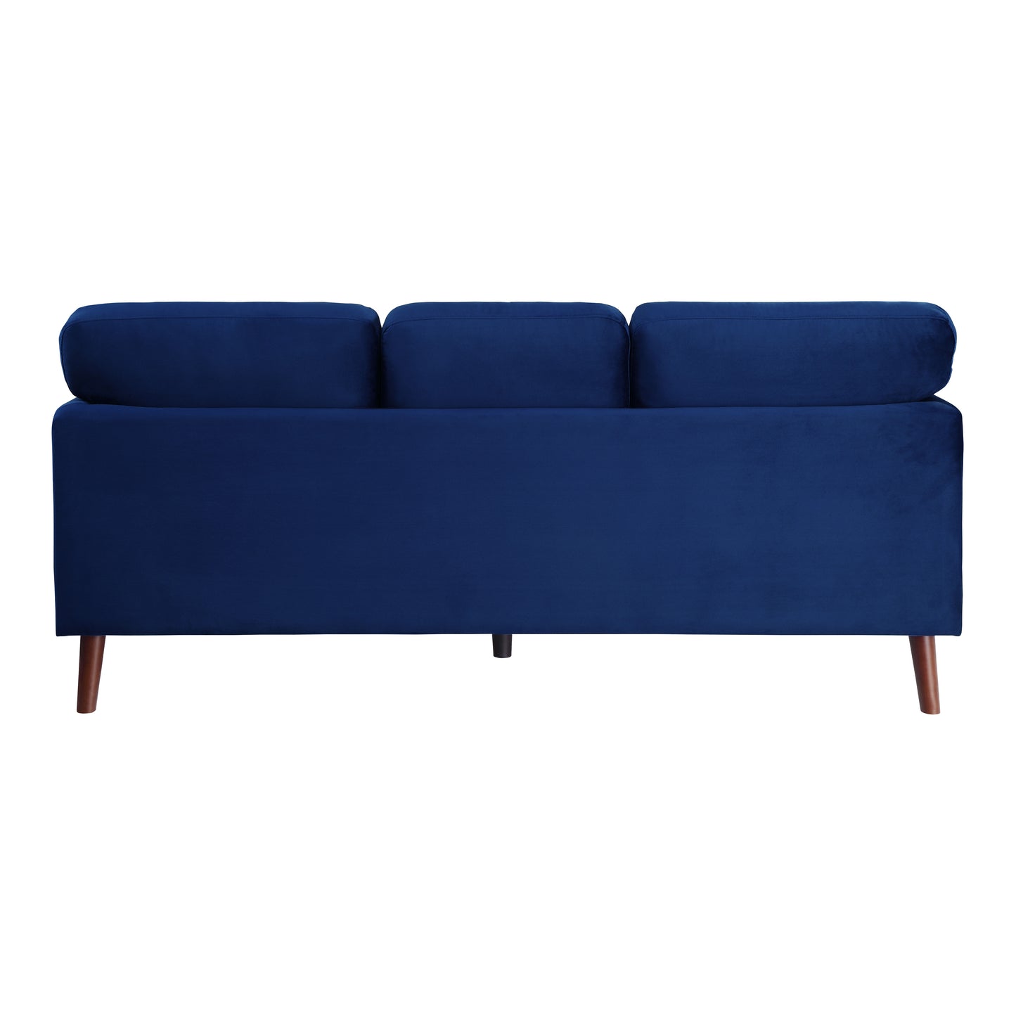Homelegance Tolley Sectional Sofa Blue Velvet with Dark Brown Legs 9338BU-3