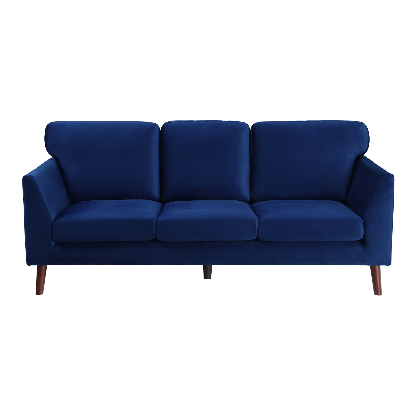 Homelegance Tolley Sectional Sofa Blue Velvet with Dark Brown Legs 9338BU-3