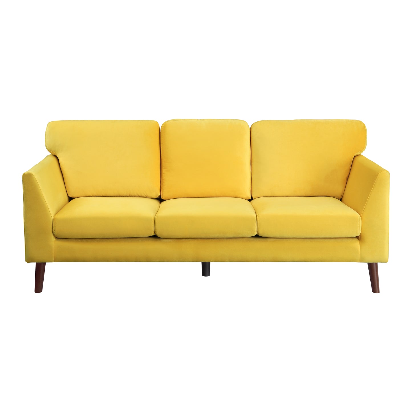 Homelegance Tolley Sectional Sofa in Vibrant Yellow Velvet 9338YW-3