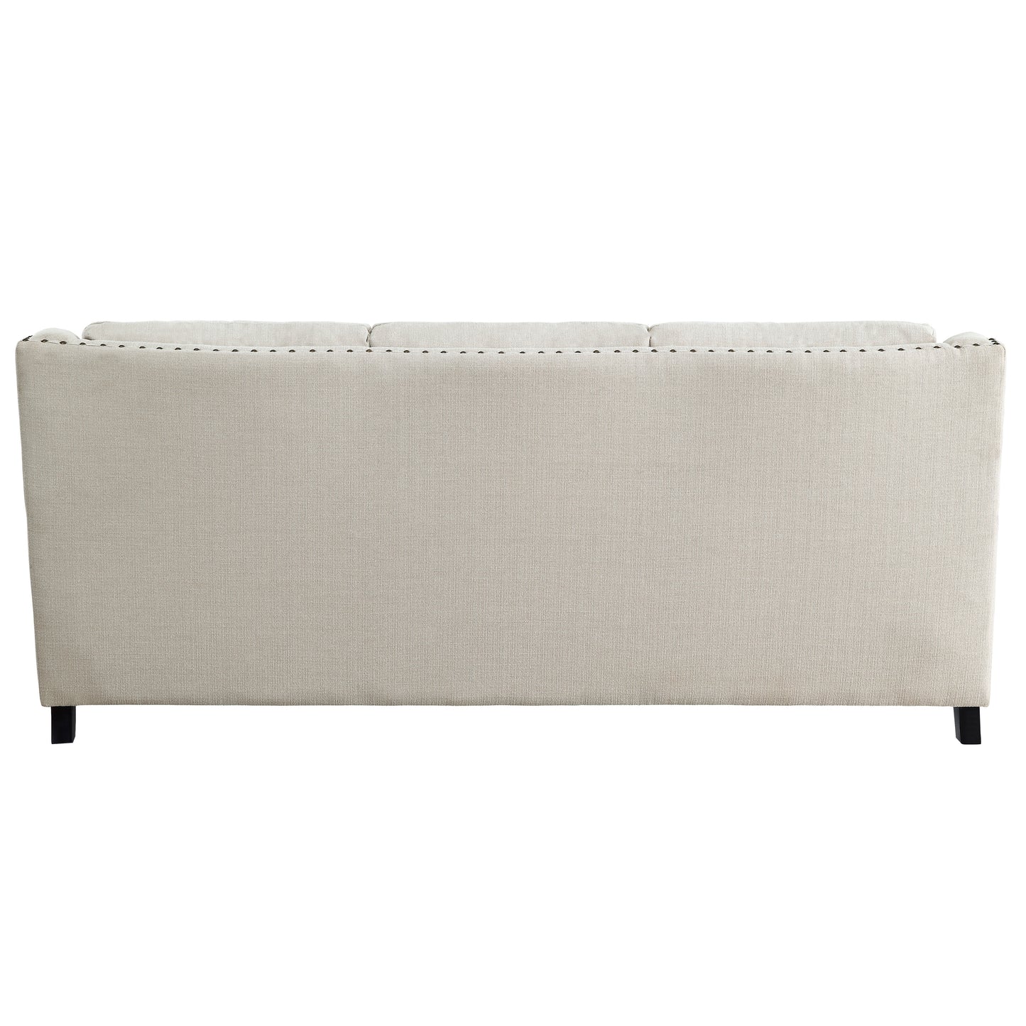 Homelegance Halton Sectional Sofa Beige Textured Fabric with Nailhead Trim 9339BE-3