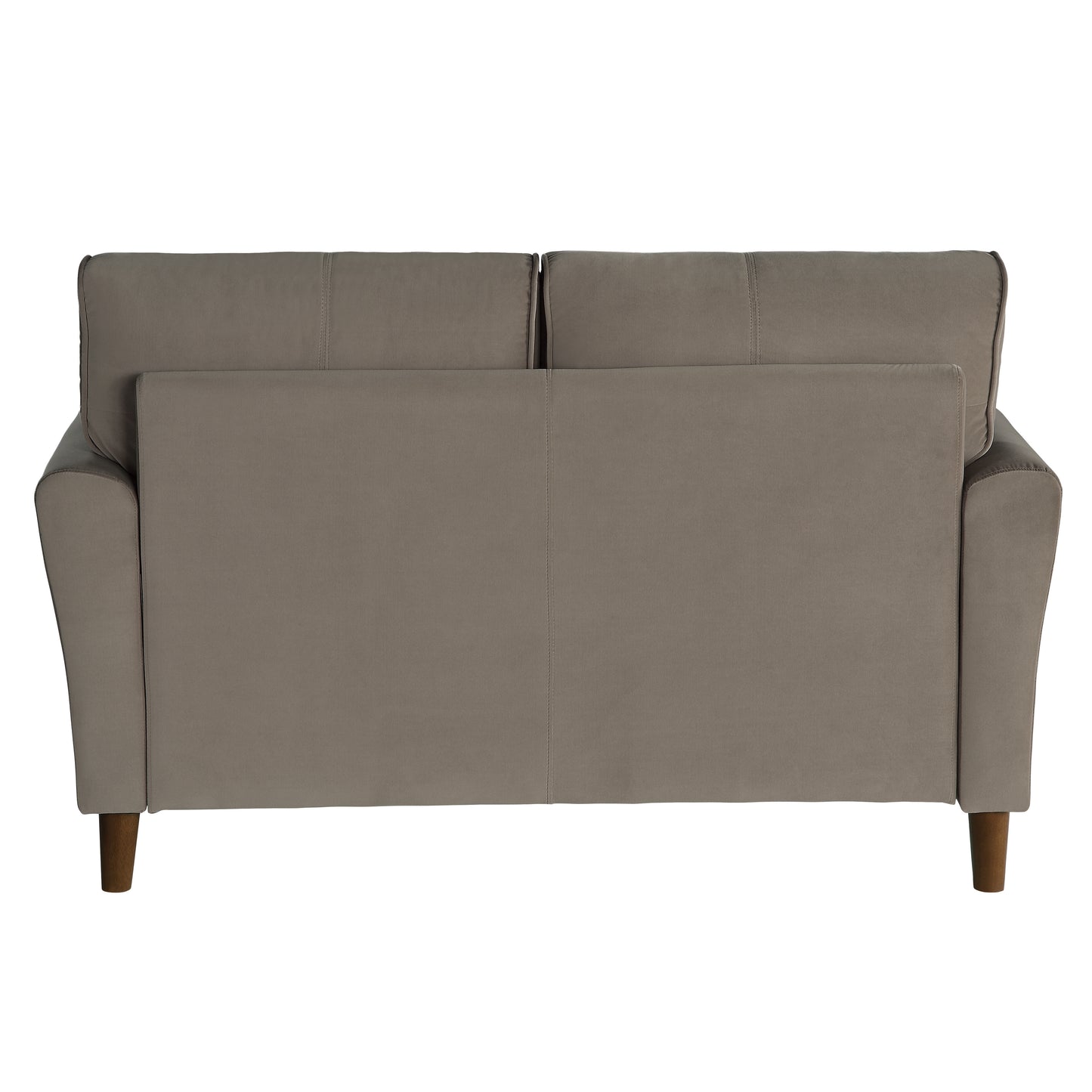 Homelegance Dunleith Loveseat in Brown Velvet with Tufted Detail 9348BRW-2