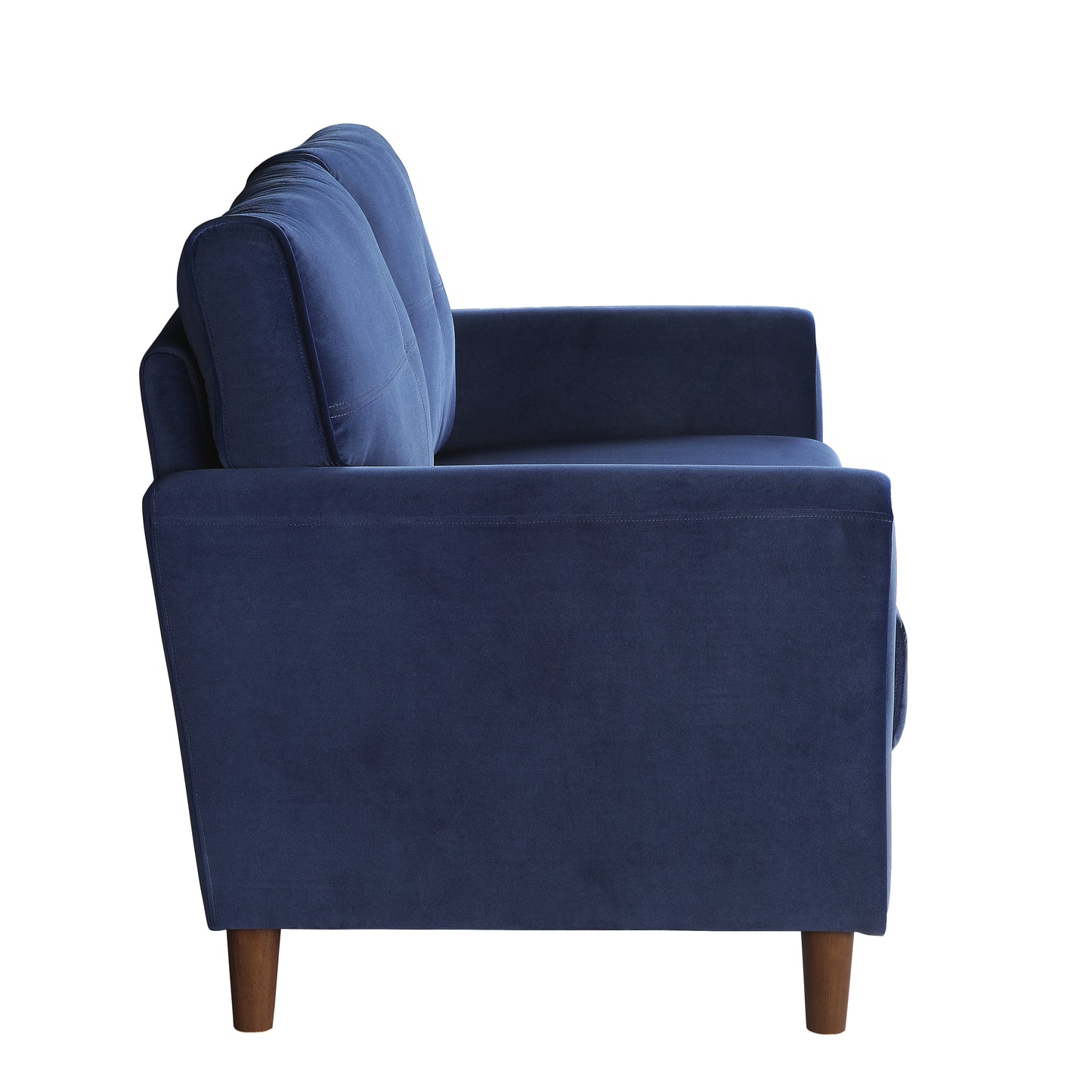 Homelegance Dunleith Loveseat in Blue Velvet with Tufted Detail 9348BUE-2