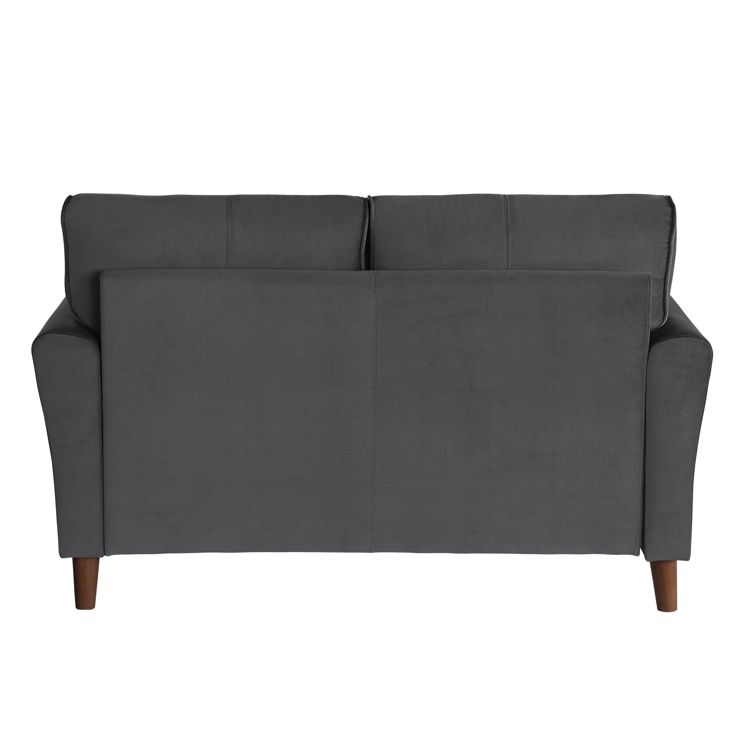 Homelegance Dunleith Loveseat in Gray Velvet with Tufted Detail 9348GRY-2