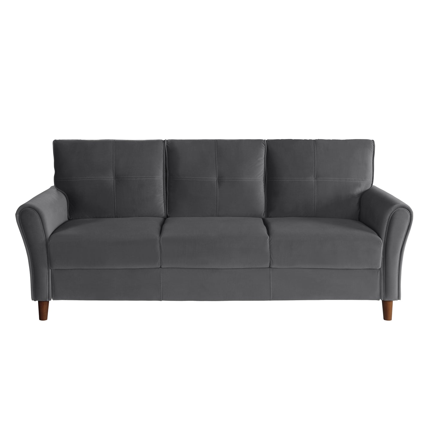 Homelegance Dunleith Sectional Sofa Gray Velvet Modern Elegance 9348GRY-3