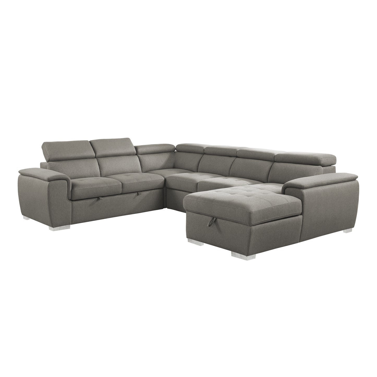 Homelegance Berel Sectional Sofa in Brown 9355BR-42LRC