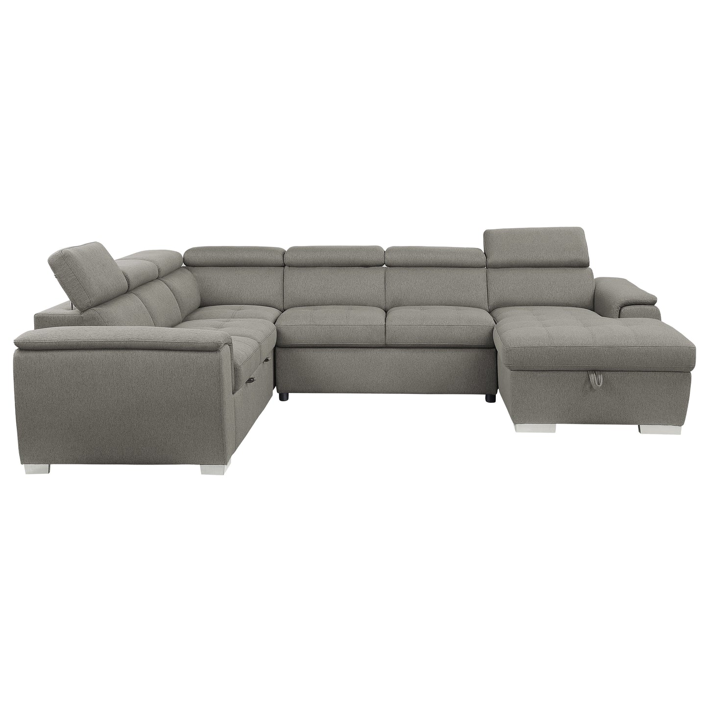 Homelegance Berel Sectional Sofa in Brown 9355BR-42LRC