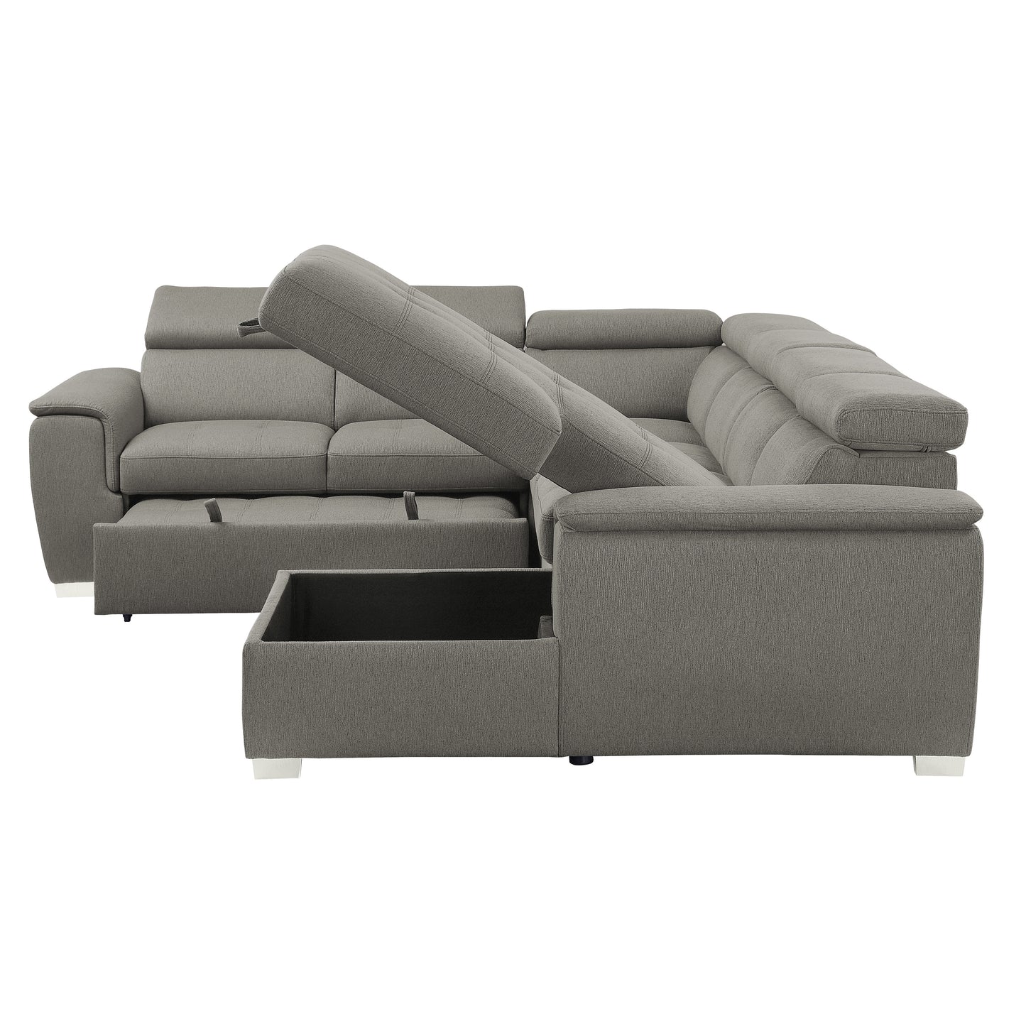 Homelegance Berel Sectional Sofa in Brown 9355BR-42LRC