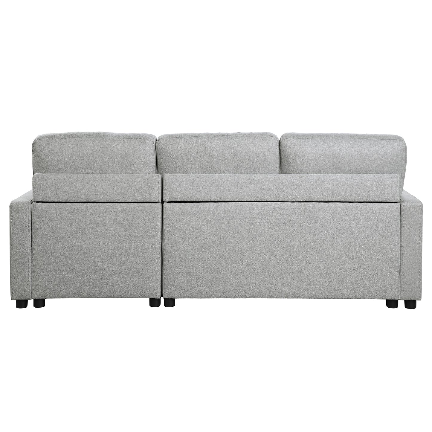 Homelegance Brandolyn Light Gray Reversible Sectional Sofa with Pull-Out Bed 9359GRY-SC