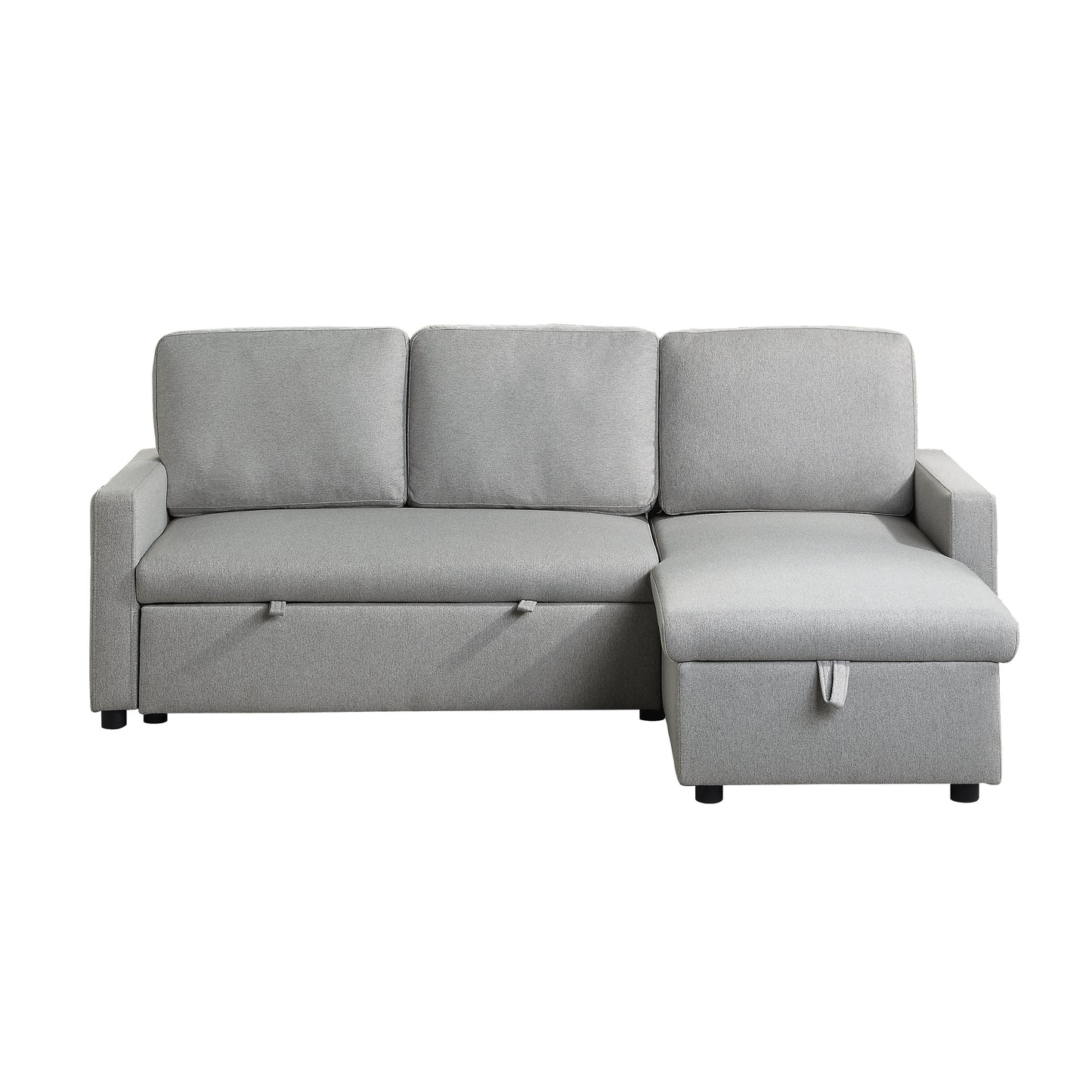 Homelegance Brandolyn Light Gray Reversible Sectional Sofa with Pull-Out Bed 9359GRY-SC