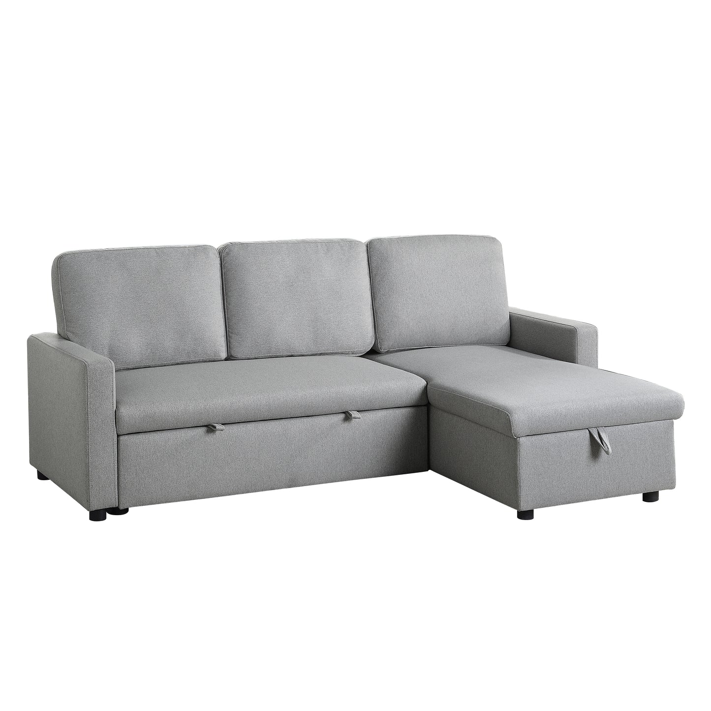 Homelegance Brandolyn Light Gray Reversible Sectional Sofa with Pull-Out Bed 9359GRY-SC