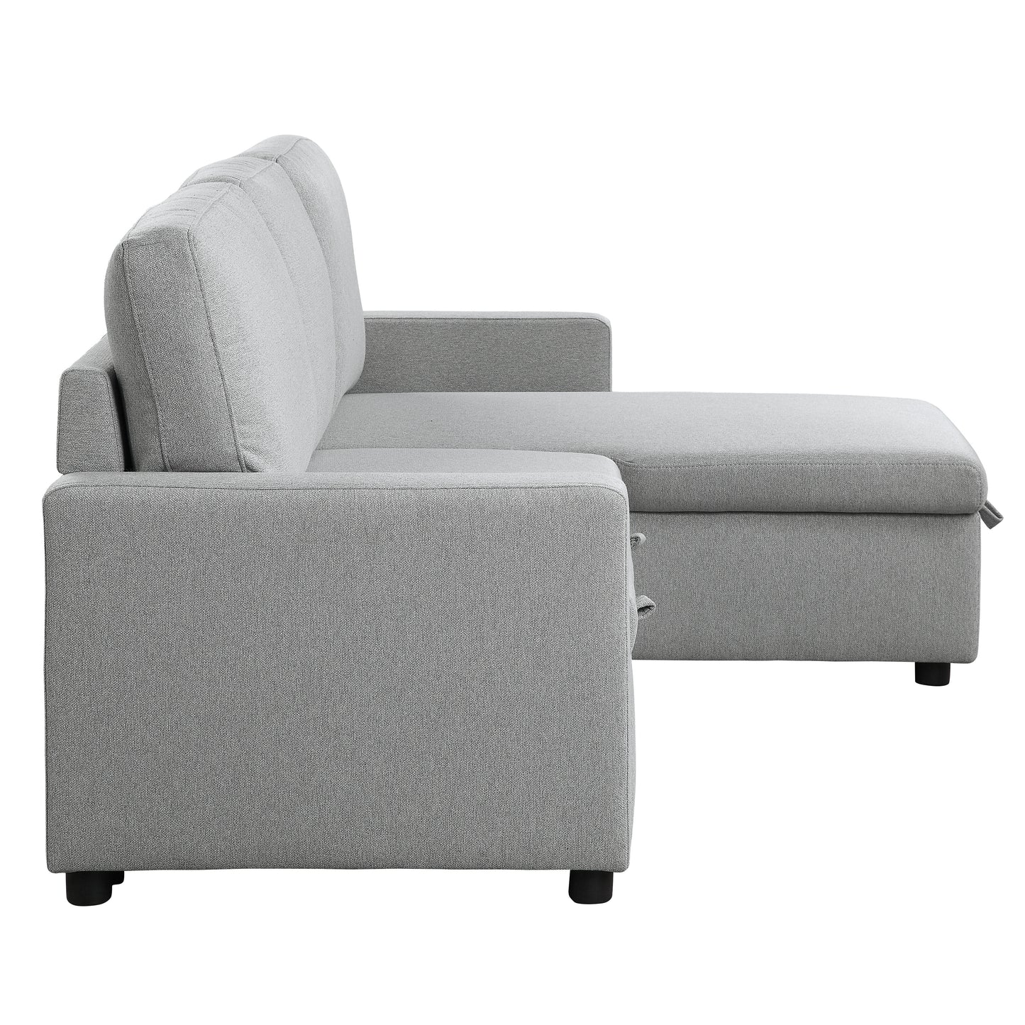 Homelegance Brandolyn Light Gray Reversible Sectional Sofa with Pull-Out Bed 9359GRY-SC