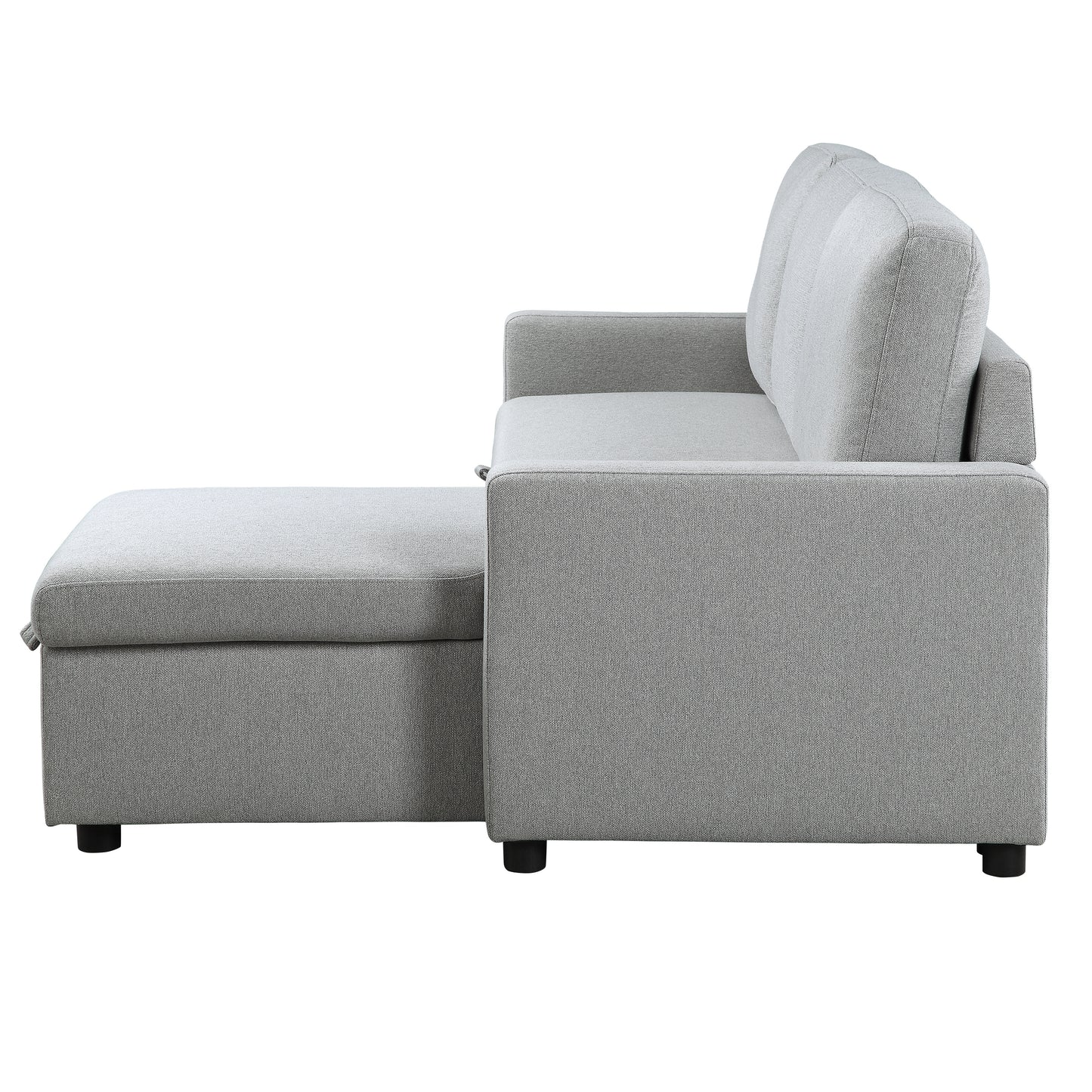 Homelegance Brandolyn Light Gray Reversible Sectional Sofa with Pull-Out Bed 9359GRY-SC