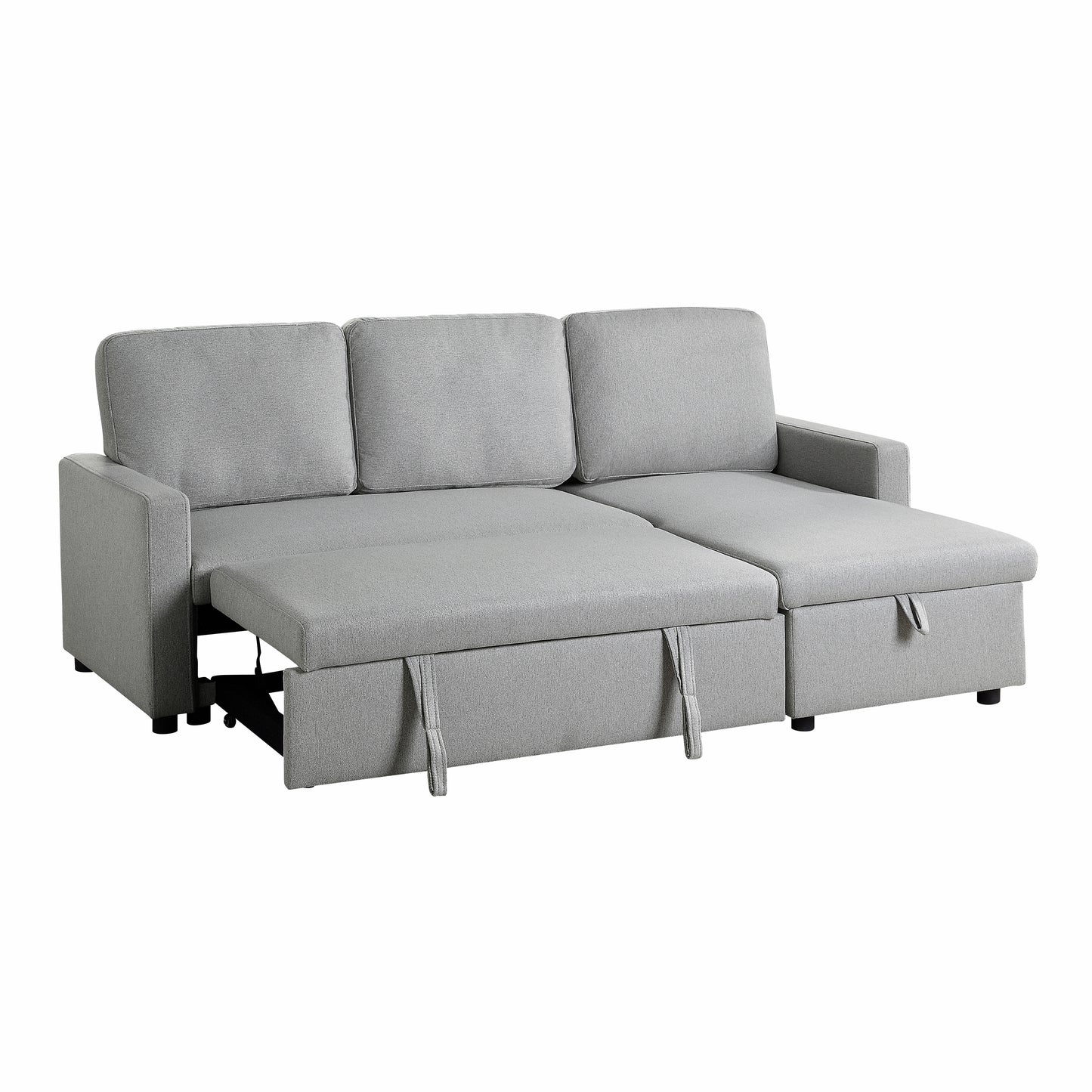 Homelegance Brandolyn Light Gray Reversible Sectional Sofa with Pull-Out Bed 9359GRY-SC