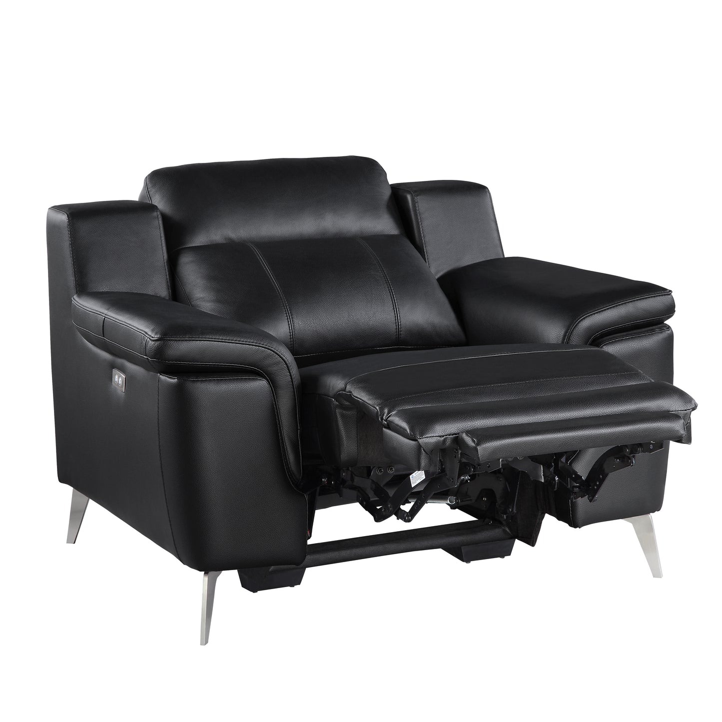 Homelegance Antonio Reclining Chair Power Recliner in Black 9360BLK-1PW