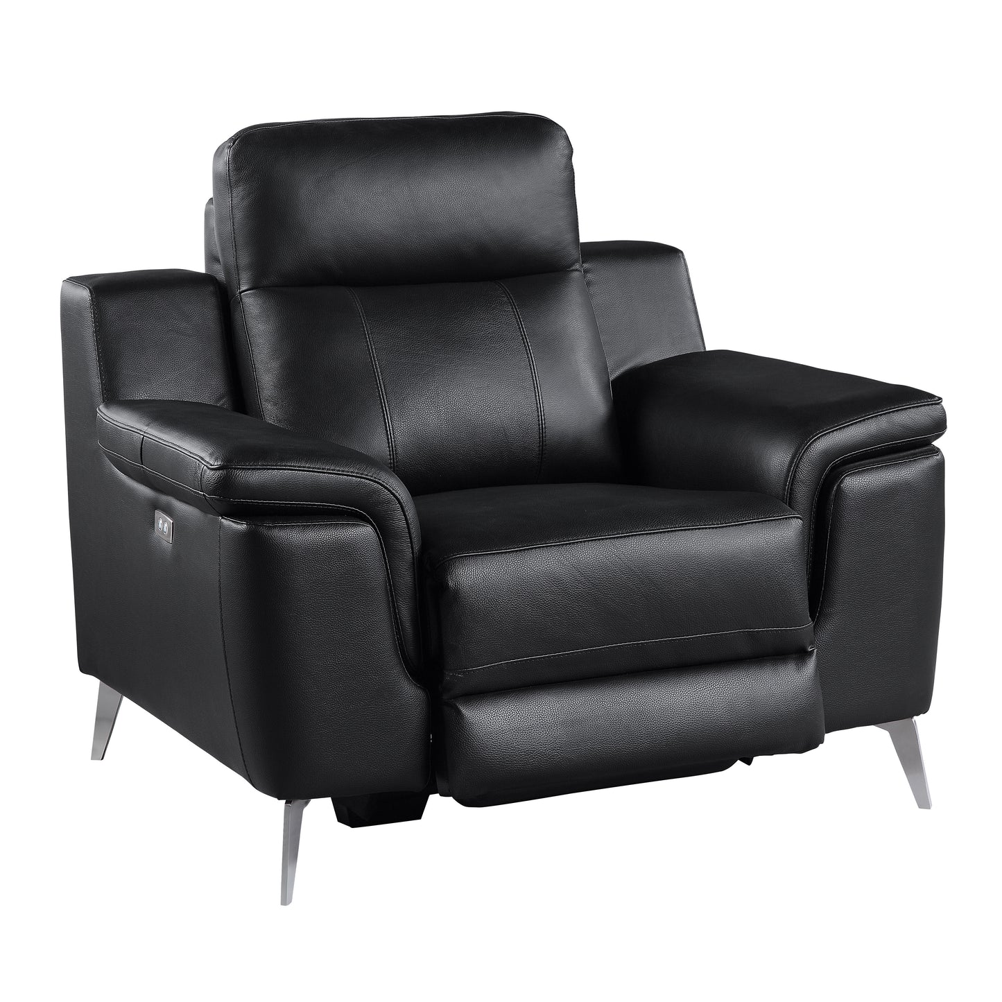 Homelegance Antonio Reclining Chair Power Recliner in Black 9360BLK-1PW