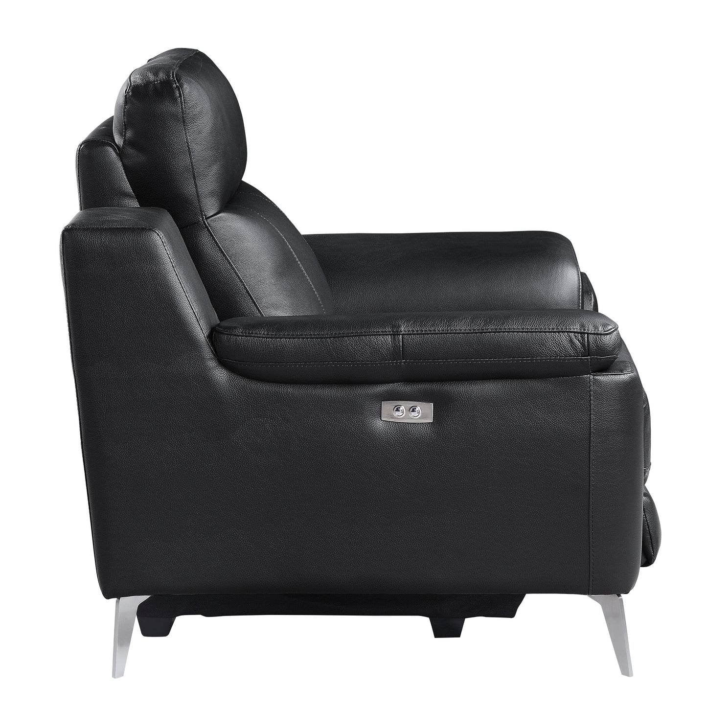 Homelegance Antonio Reclining Chair Power Recliner in Black 9360BLK-1PW