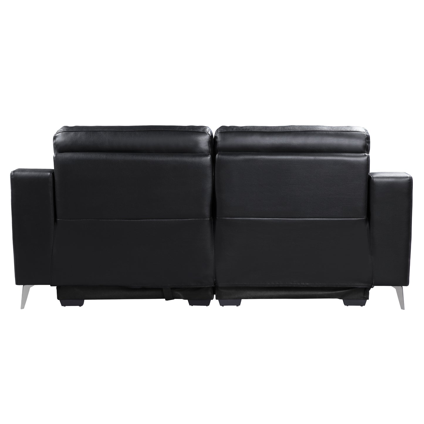 Homelegance Power Reclining Sofa in Black Leather 9360BLK-3PW
