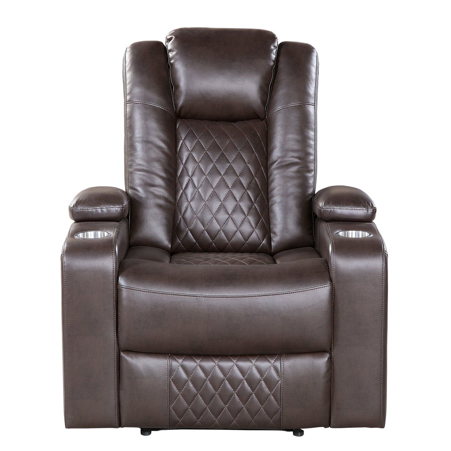 Homelegance Caelan Reclining Chair Power Recliner Dark Brown 9366DB-1PWH