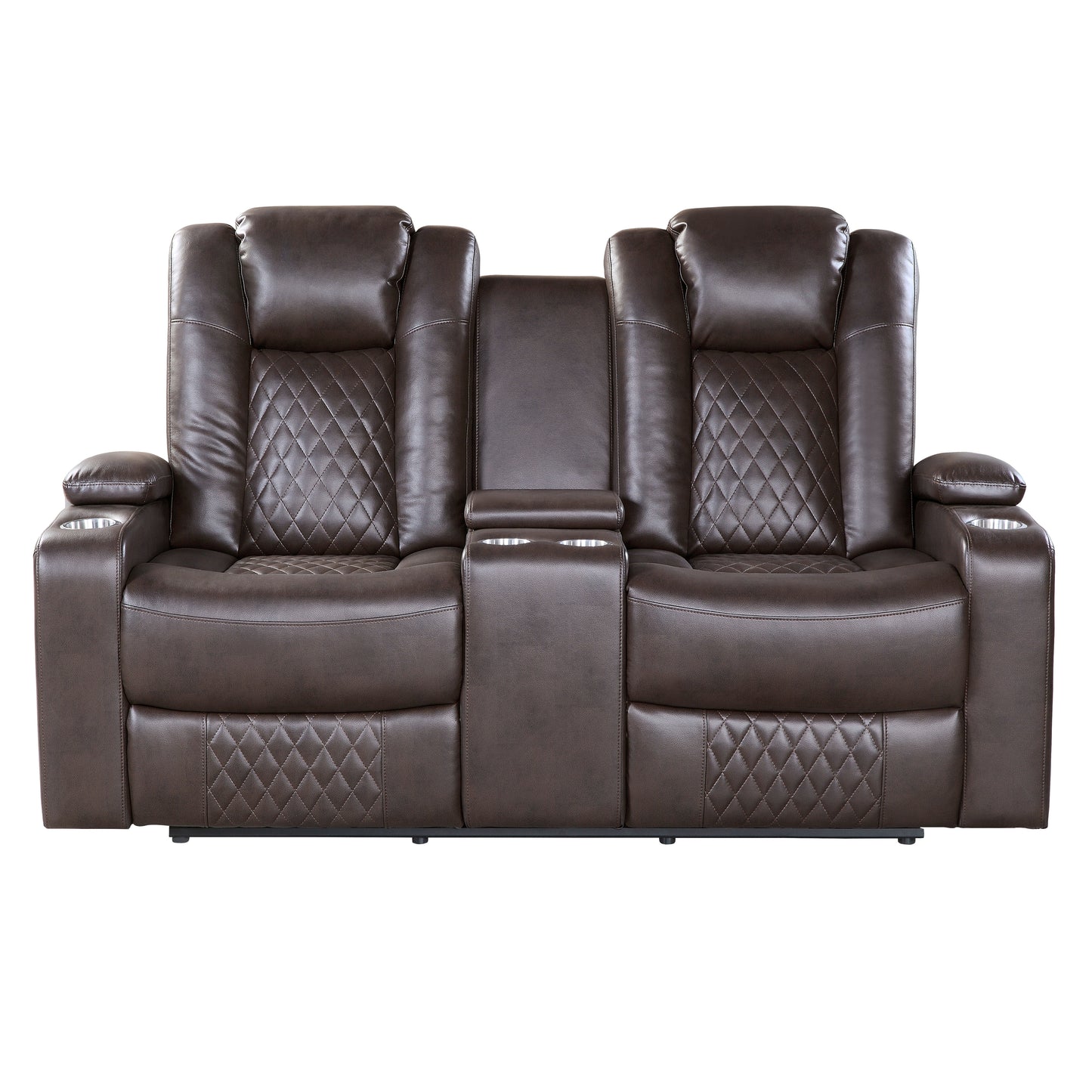 Homelegance Caelan Loveseat Power Reclining Dark Brown 9366DB-2PWH