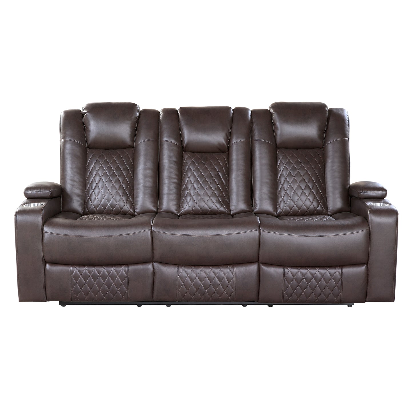 Homelegance Caelan Dark Brown Power Reclining Sectional Sofa 9366DB-3PWH