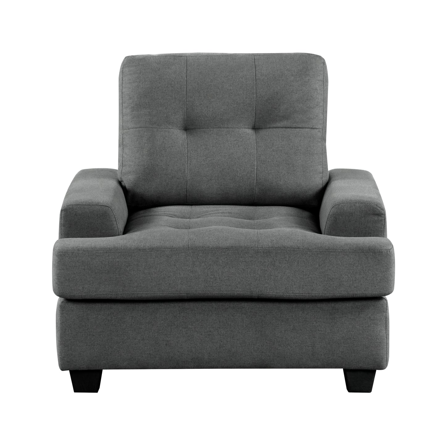 Homelegance Dunstan Accent Chair in Dark Gray Textured Fabric 9367DGY-1N