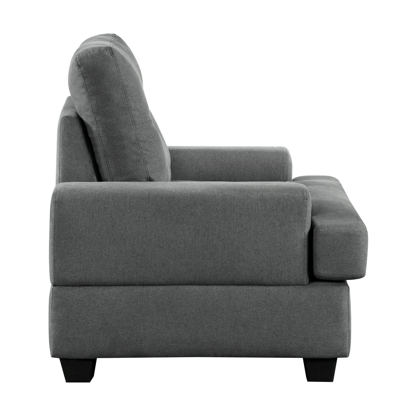 Homelegance Dunstan Accent Chair in Dark Gray Textured Fabric 9367DGY-1N
