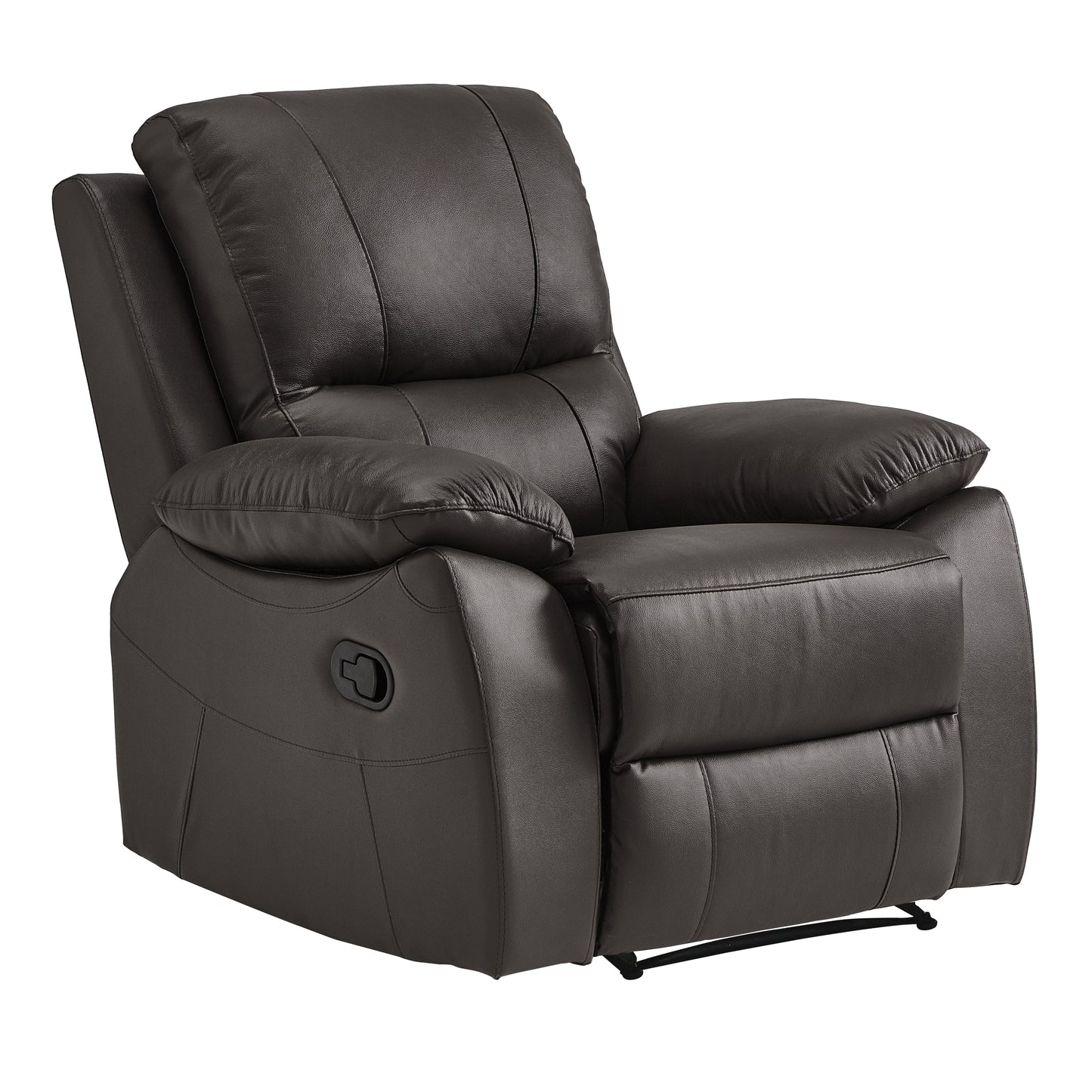 Homelegance Dawson Reclining Chair in Brown Faux Leather 9368BRW-1