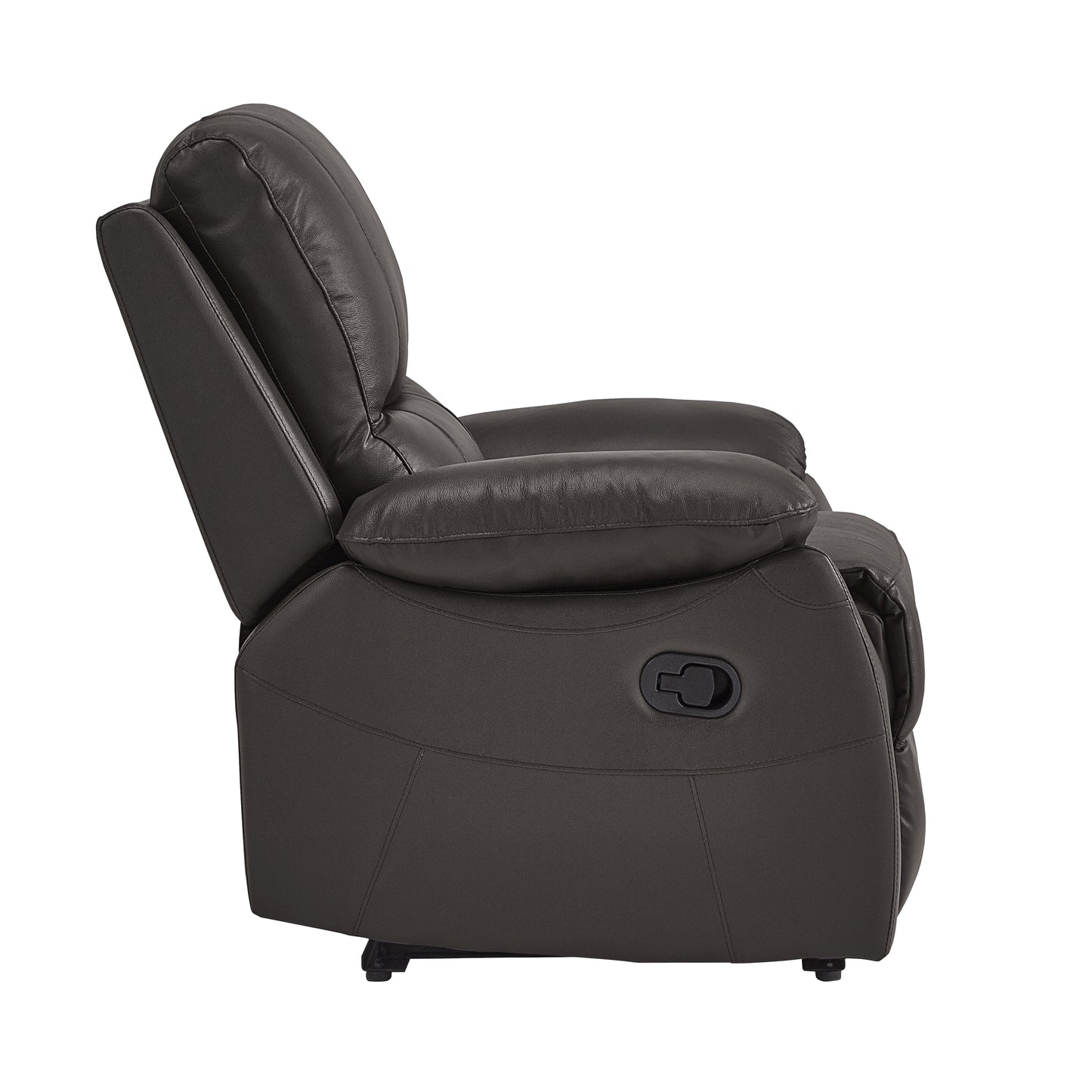 Homelegance Dawson Reclining Chair in Brown Faux Leather 9368BRW-1