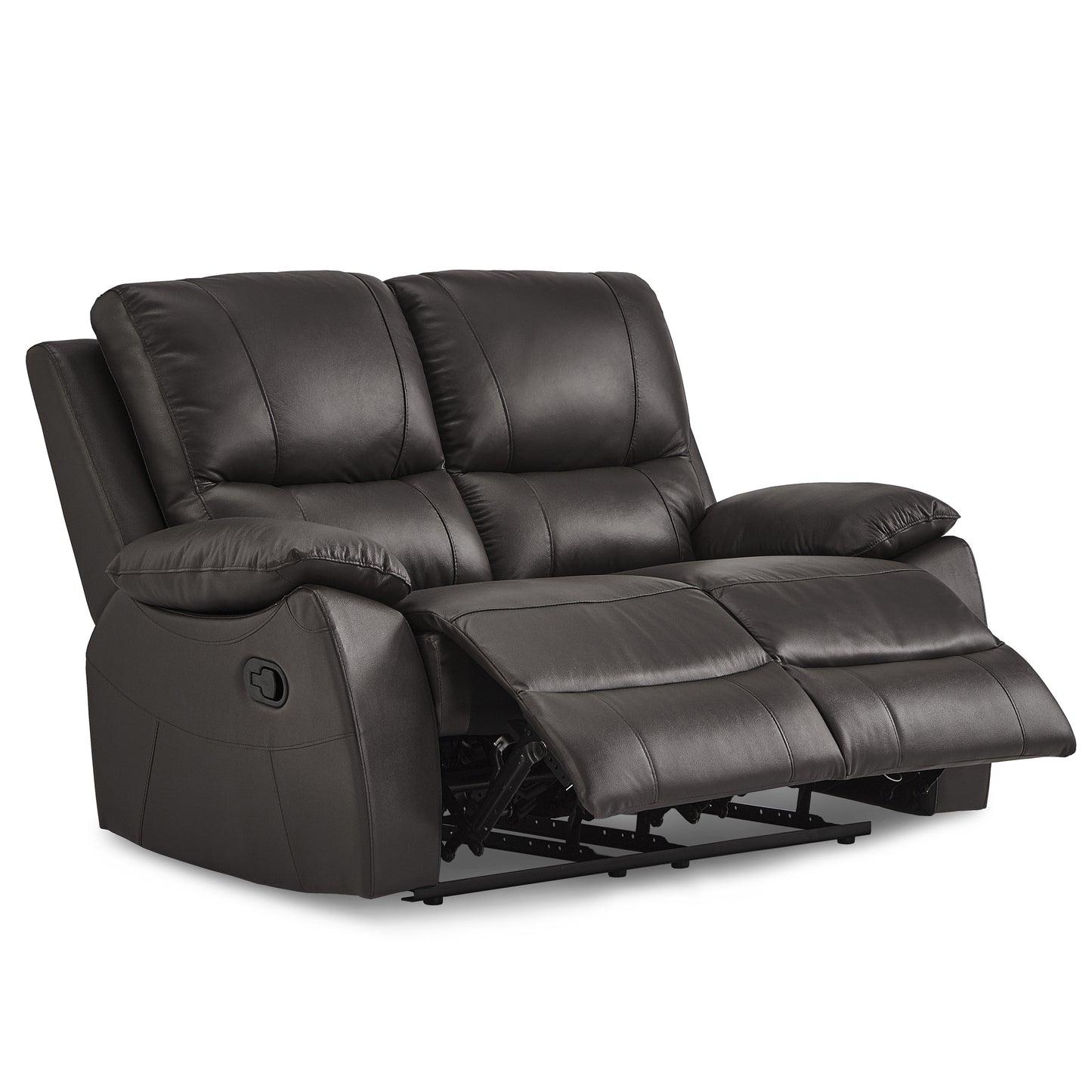Homelegance Dawson Loveseat Reclining in Brown Faux Leather 9368BRW-2
