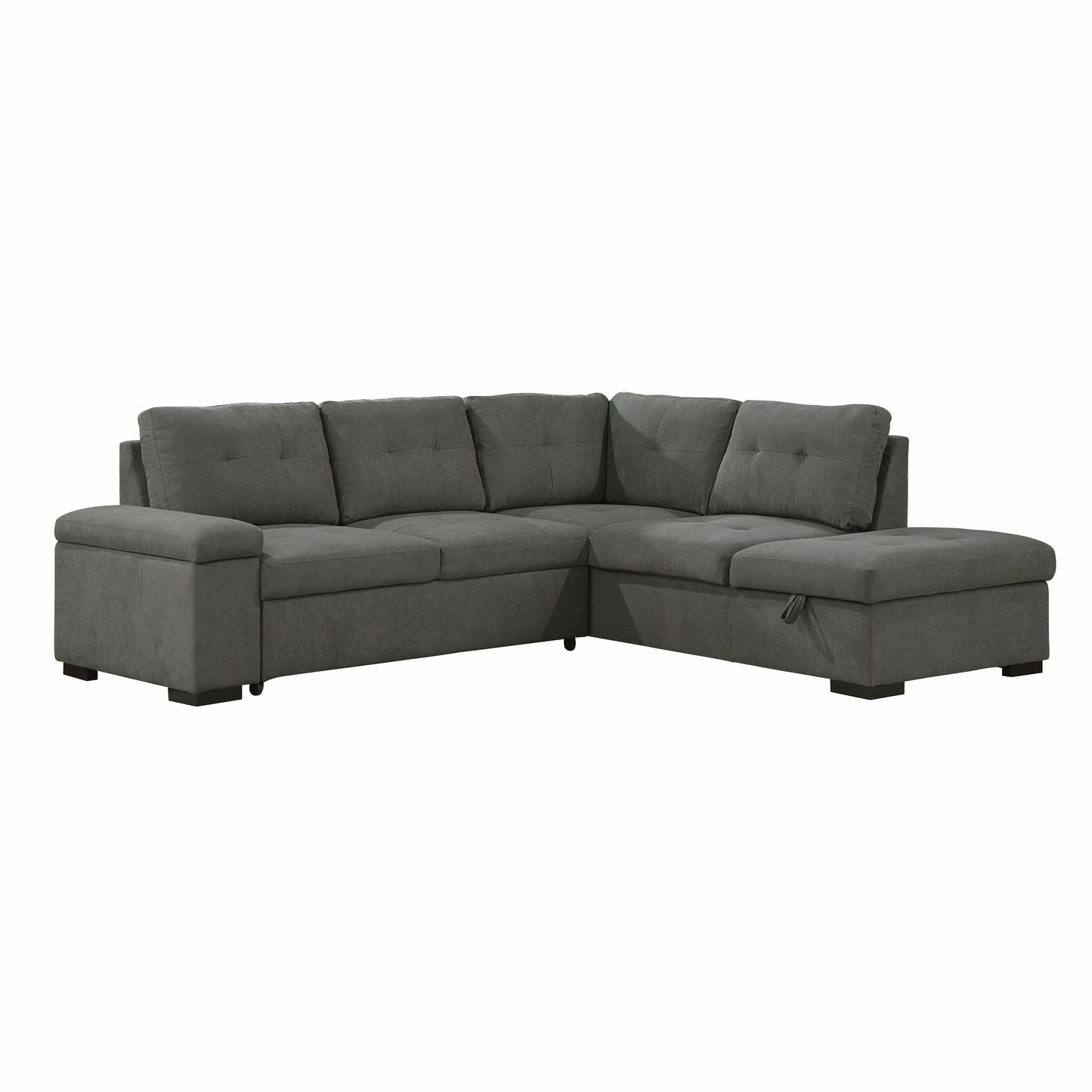 Homelegance Brooklyn Park Sectional Sofa in Dark Gray 9390DG-22LRC