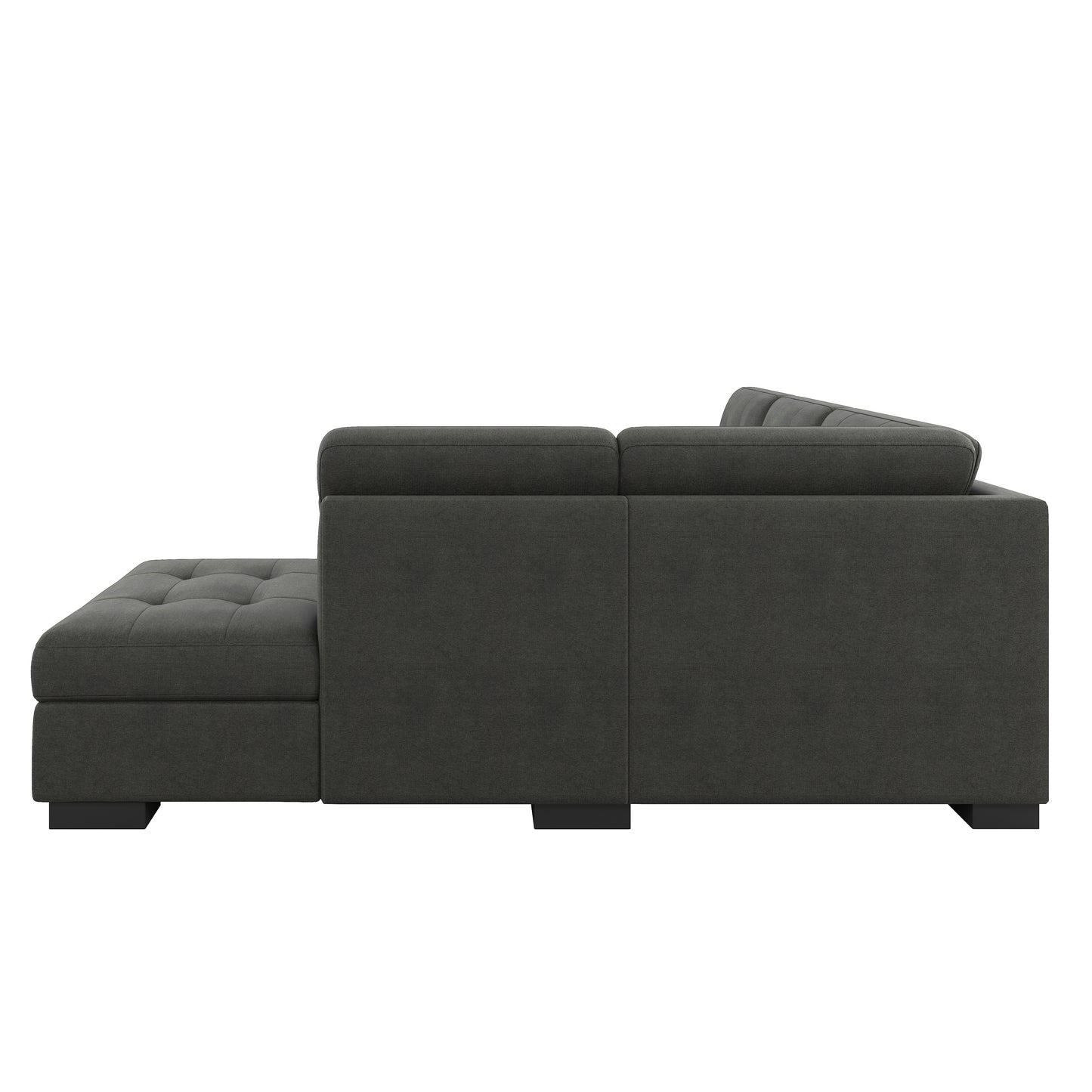 Homelegance Brooklyn Park Sectional Sofa in Dark Gray 9390DG-22LRC