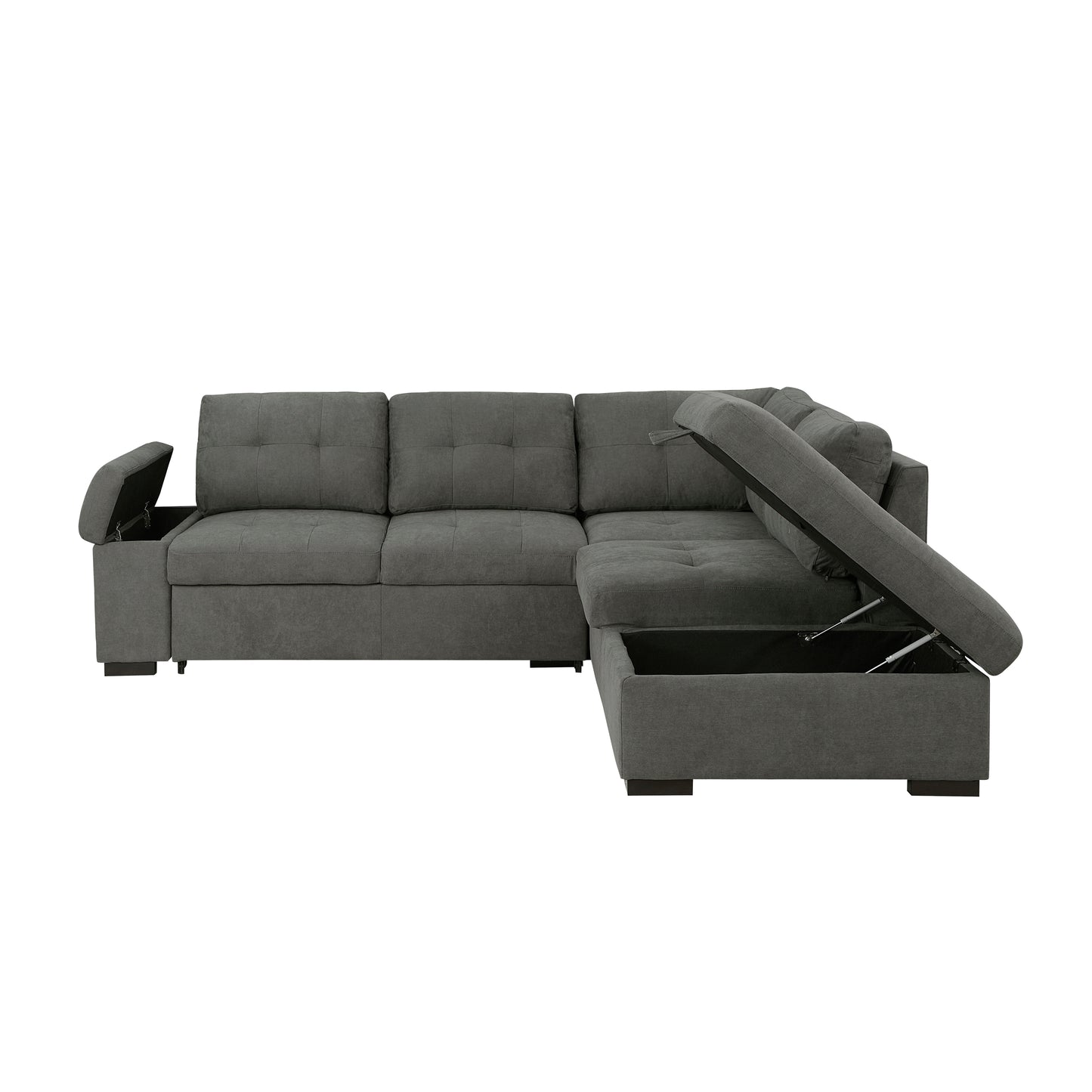 Homelegance Brooklyn Park Sectional Sofa in Dark Gray 9390DG-22LRC