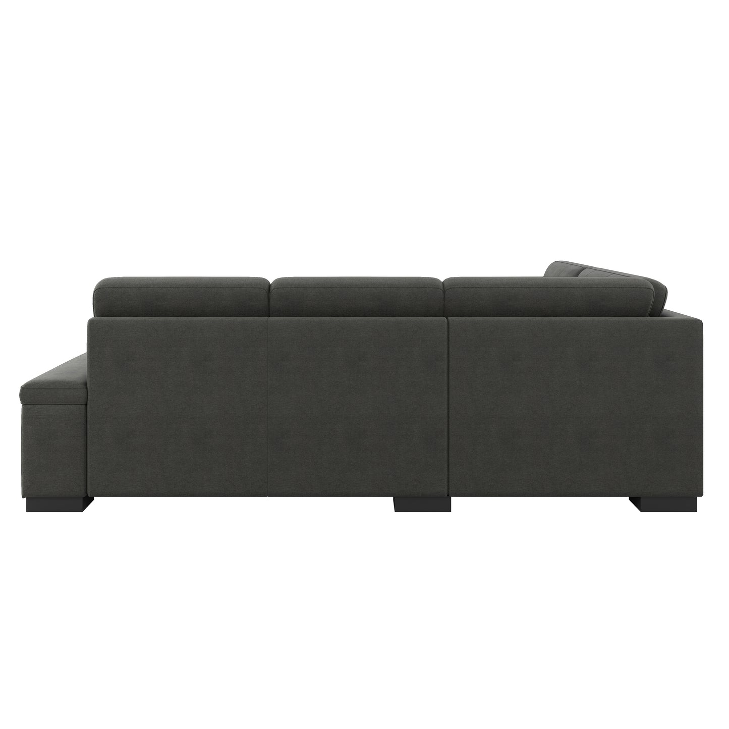 Homelegance Brooklyn Park Sectional Sofa in Dark Gray 9390DG-2LC2R